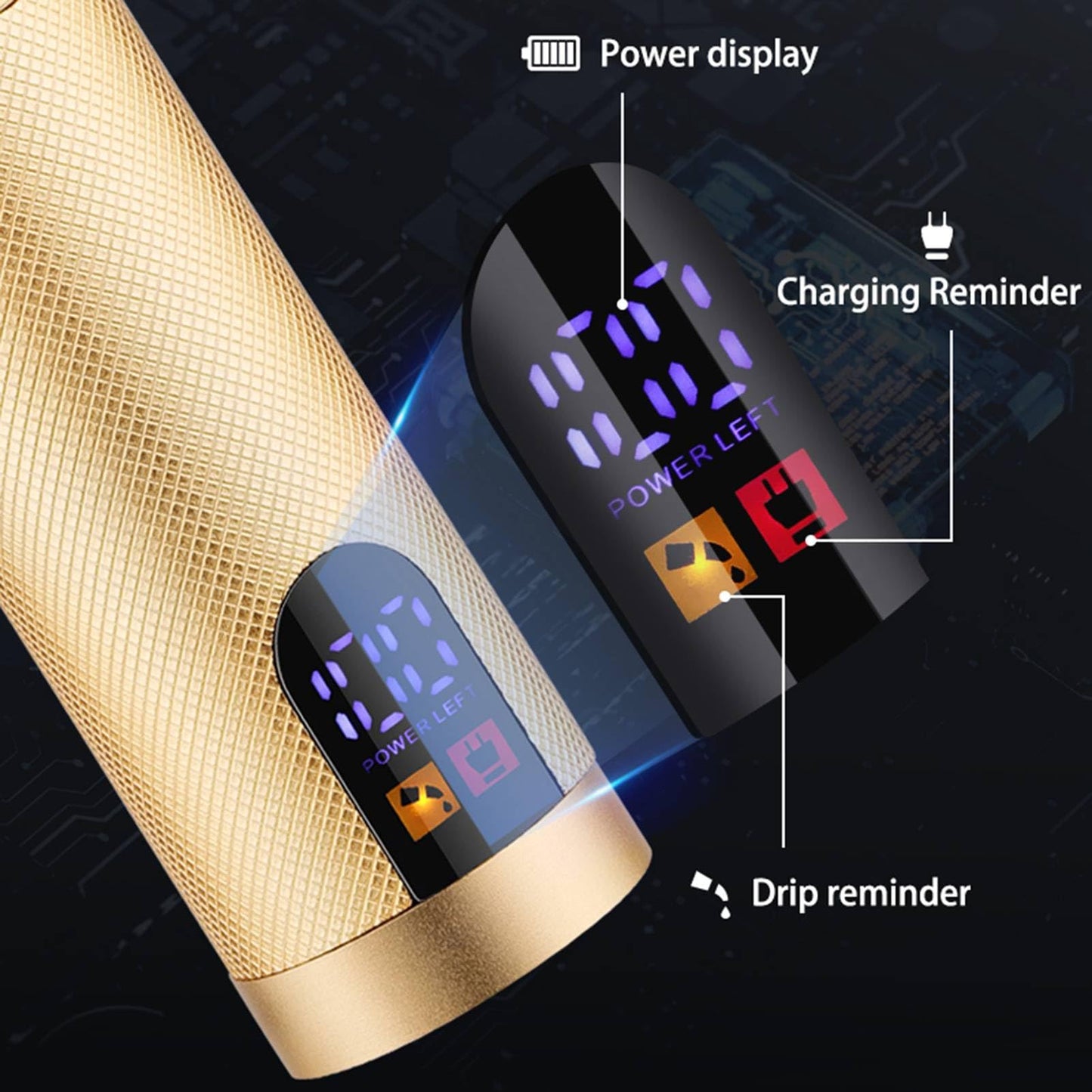 Ymiko Men Hair Clippers, Cordless Barber Hair Cutting Machine Kit Haircut Grooming Set LEDs Digital Display Built in High Capacity Rechargeable Cell Beauty and Personal Care Ymiko