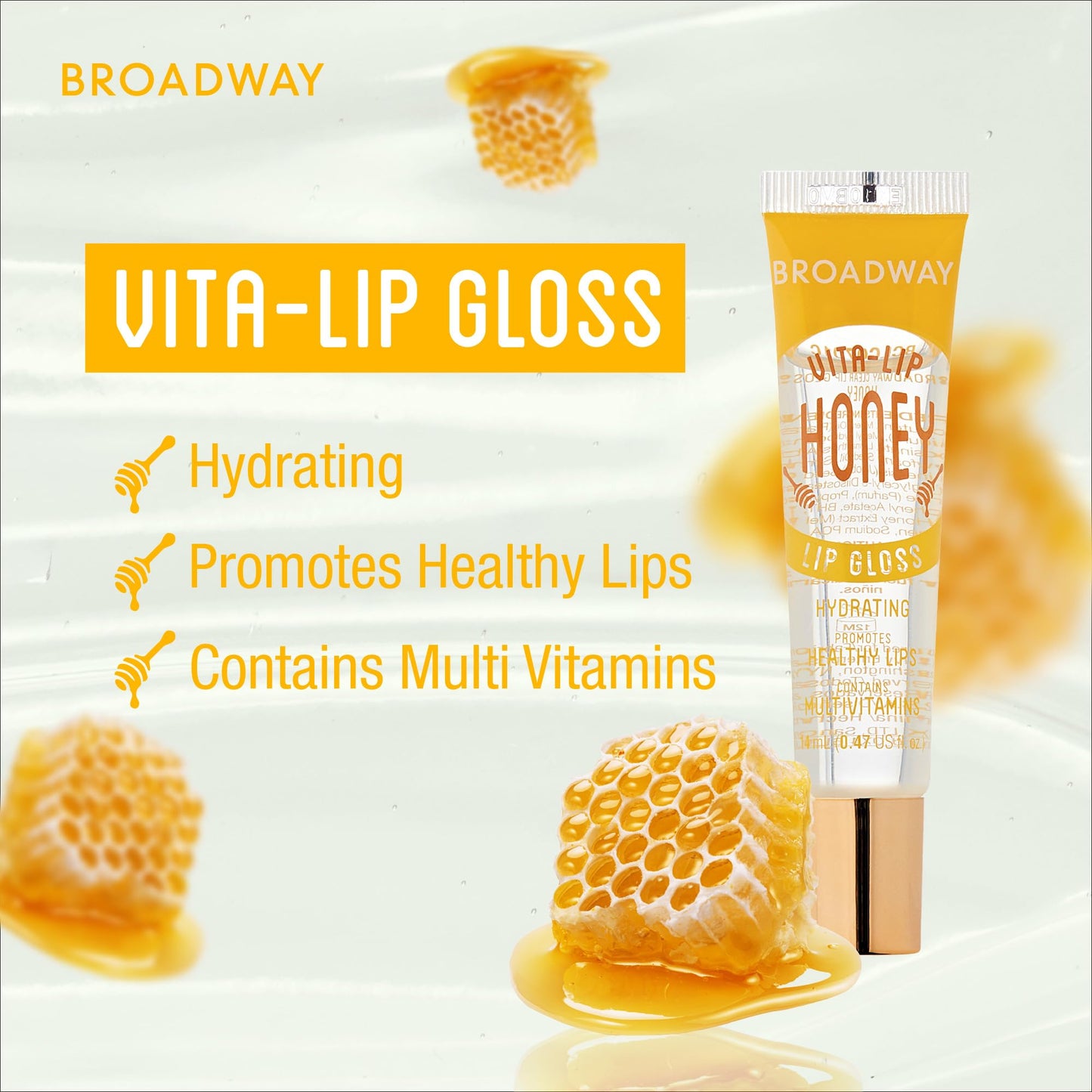 Ruby Kisses Broadway Vita-Lip Clear Lip Gloss (10 Pack), Ultra-Hydrating & Soothing Formula with Vitamins, High-Shine Non-Sticky Finish Lip Balm Beauty & Personal Care Ruby Kisses