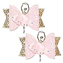 Glitter Ballet Hair Bows with Rhinestones - 2Pcs Dance Hair Clips and Accessories for Girls Beauty & Personal Care EOMTUR