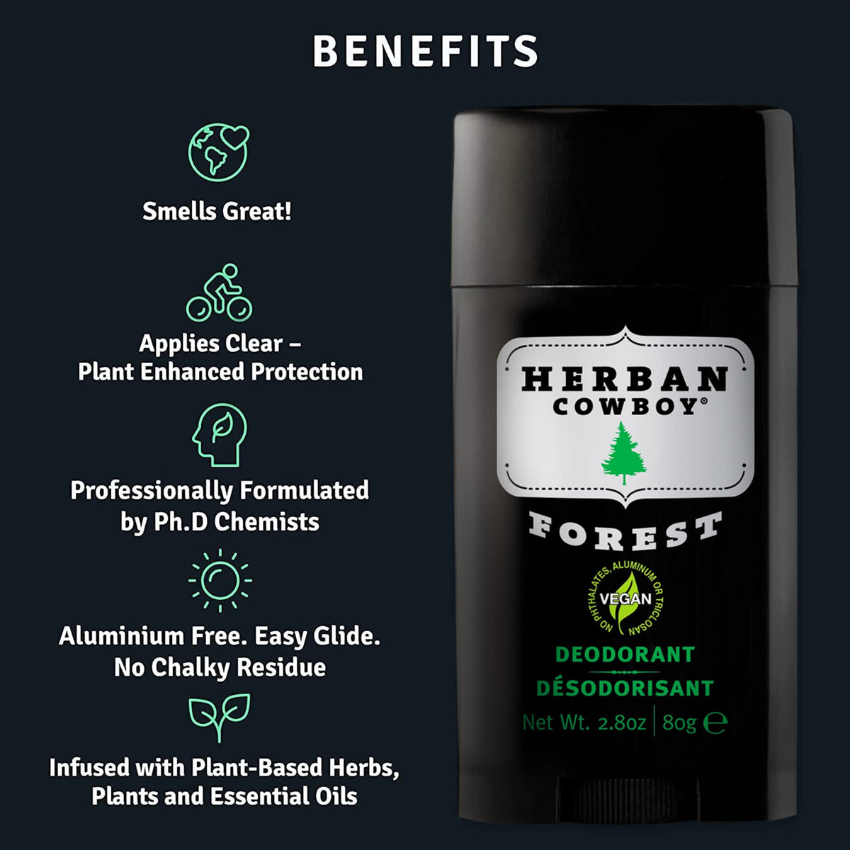 Herban Cowboy Forest Natural Deodorant, 2.8 oz. Beauty and Personal Care Herban Cowboy