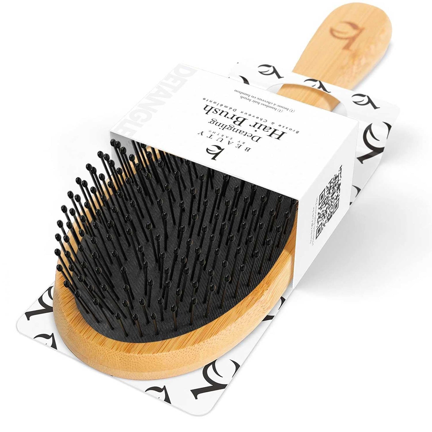Detangler Bristle Bamboo Hair Brush - For Women, Men, and Kids, Versatile for Wet or Dry Hair, Use With Hair Products Beauty & Personal Care Beauty by Earth