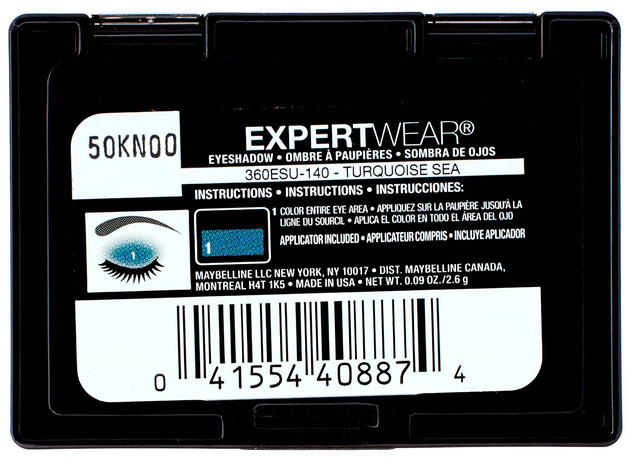Maybelline New York Expert Wear Eyeshadow, Turquoise Sea, Singles, 0.09 Ounce Beauty & Personal Care MAYBELLINE