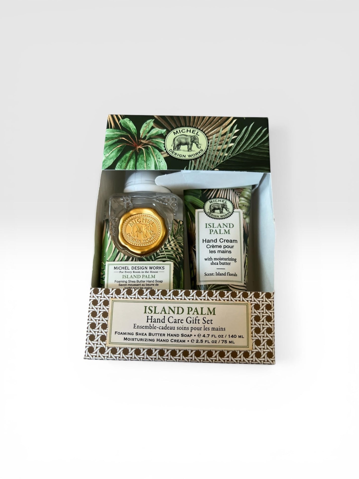 Michel Design Works Island Palm Hand Care Gift Set, Foaming Shea Butter Hand Soap and Moisturizing Hand Cream Beauty & Personal Care Michel Design Works