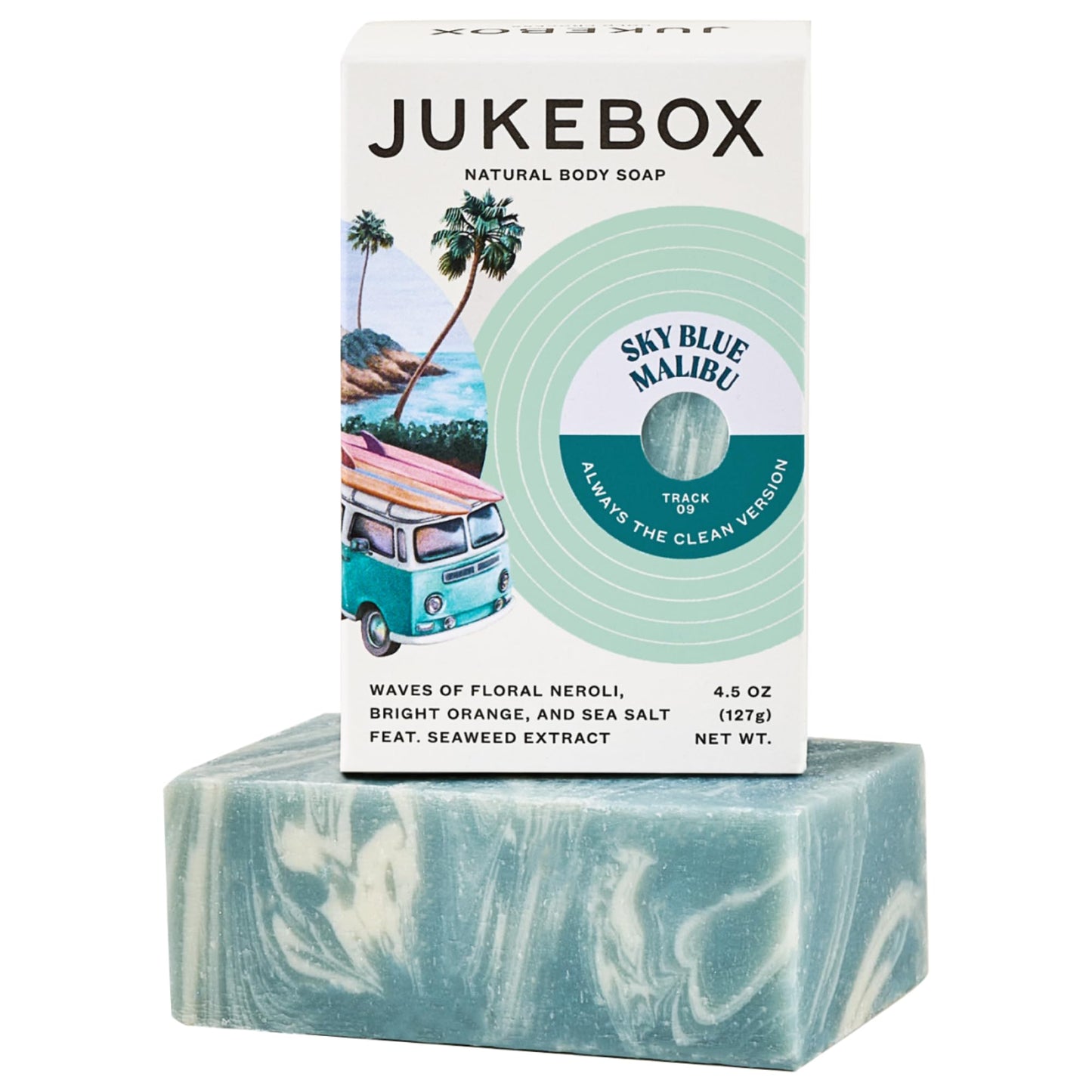 JUKEBOX Soap, Sky Blue Malibu, Natural Bar Soap for Women, Cold Process, Bath Soap with No Harmful Ingredients, Created for All Skin Types, Neroli Beauty & Personal Care JUKEBOX