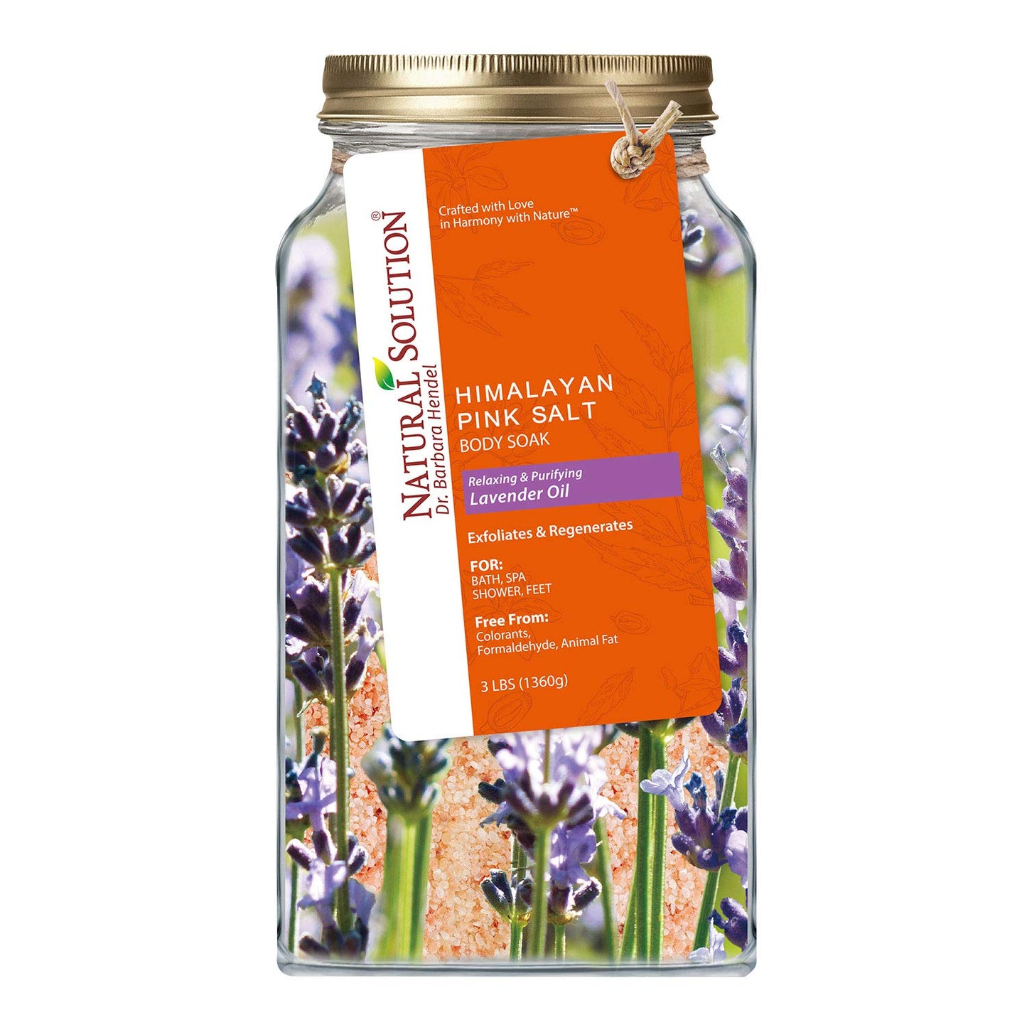Natural Solution Pink Salt Body Soak with Lavender Oil - 3 lbs of Organic soak Designed for Joint and Muscle Relief, Promoting Relaxation and Soothing Beauty and Personal Care Natural Solution