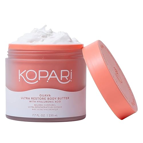 Kopari Ultra Restore Body Butter, Whipped Lightweight Formula, Hyaluronic Acid & Mango Seed Butter, Deep & Long-Lasting Moisture, Guava 7.7 oz Beauty & Personal Care Kopari