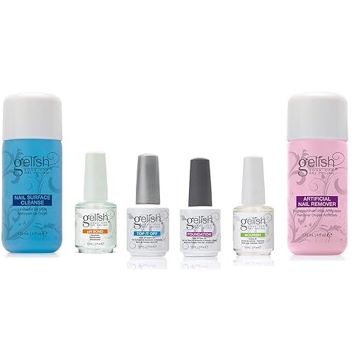 Gelish Full Size Gel Nail Polish Soak Off Remover and Cleanser Basic Care Kit Beauty & Personal Care Gelish