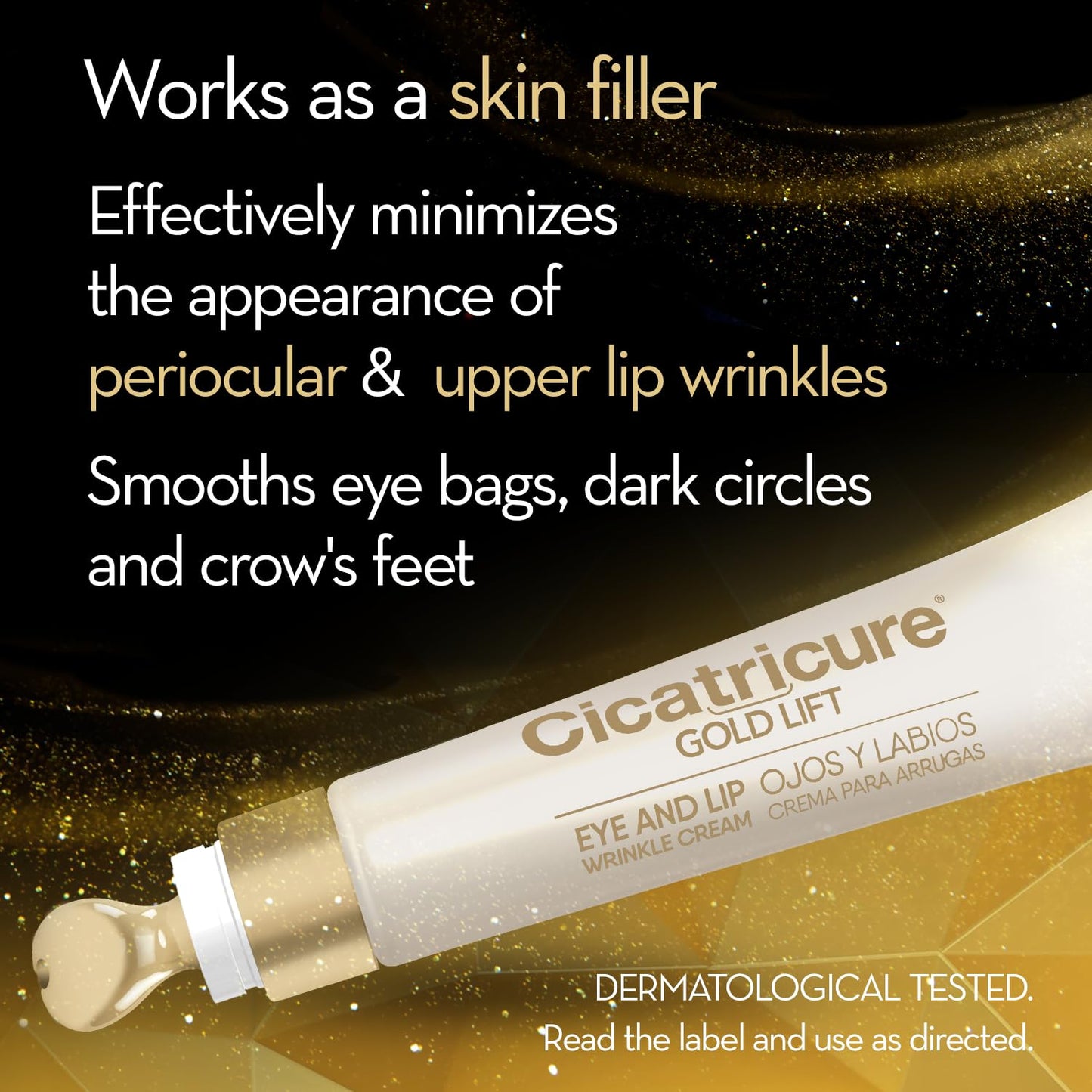 Cicatricure Gold Lift Dual Contour Eye and Lip Wrinkle Cream, Anti Aging Skin Care to Reduce Dark Circles, Puffiness & Expression Lines, 0.5 Ounce Beauty & Personal Care Cicatricure