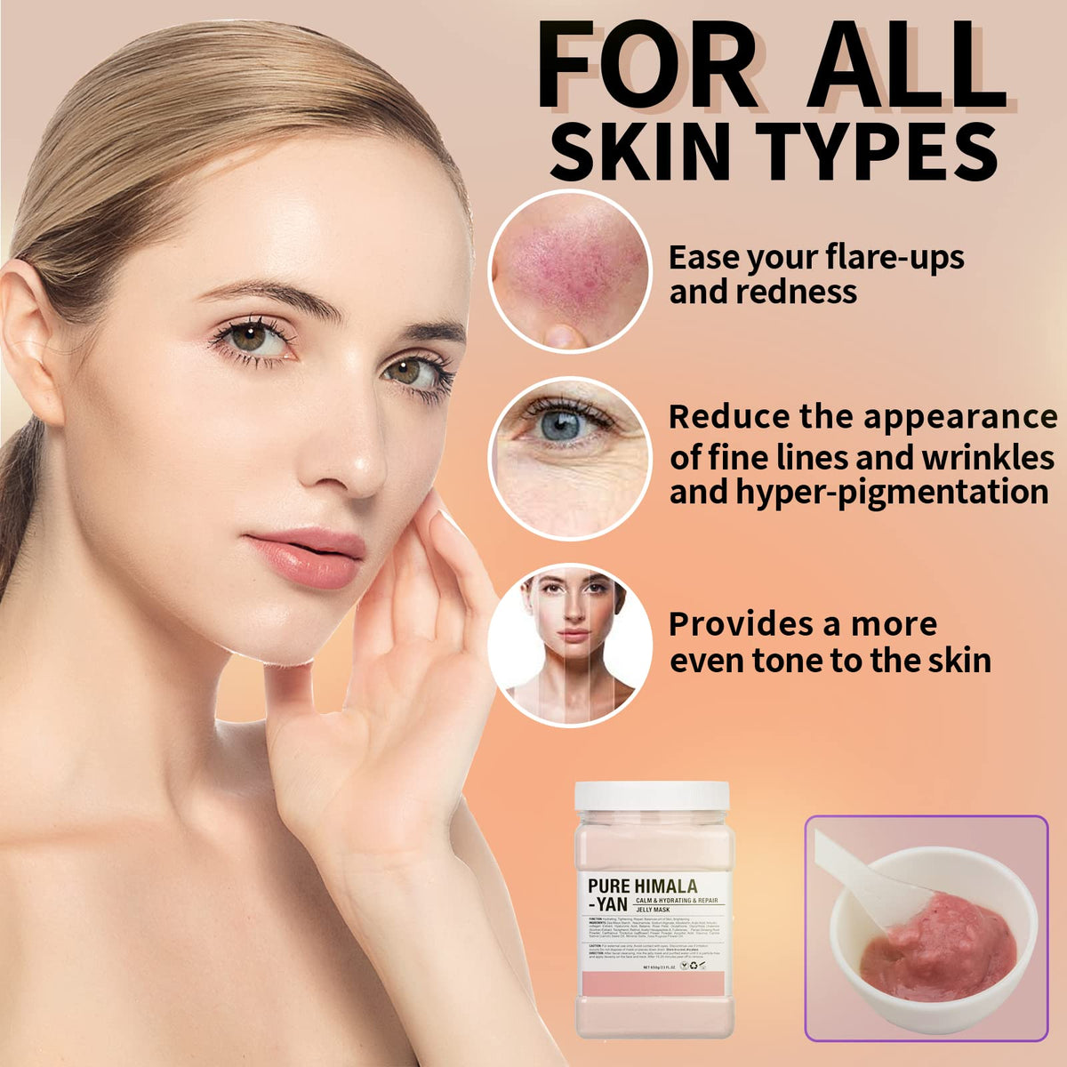 Nielies Jelly Mask For Facials, Vajacial Jelly Mask, Face Mask For Instant Hydration, Vegan Peel Off Face Mask, For Cleaning, Calming (Pure Himala Beauty & Personal Care Nielies