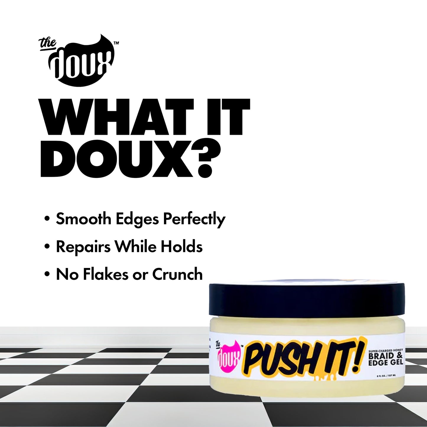 The Doux Push It! Braid & Edge Gel 8.0 Fl Oz (Pack of 1), Gold Beauty & Personal Care The Doux