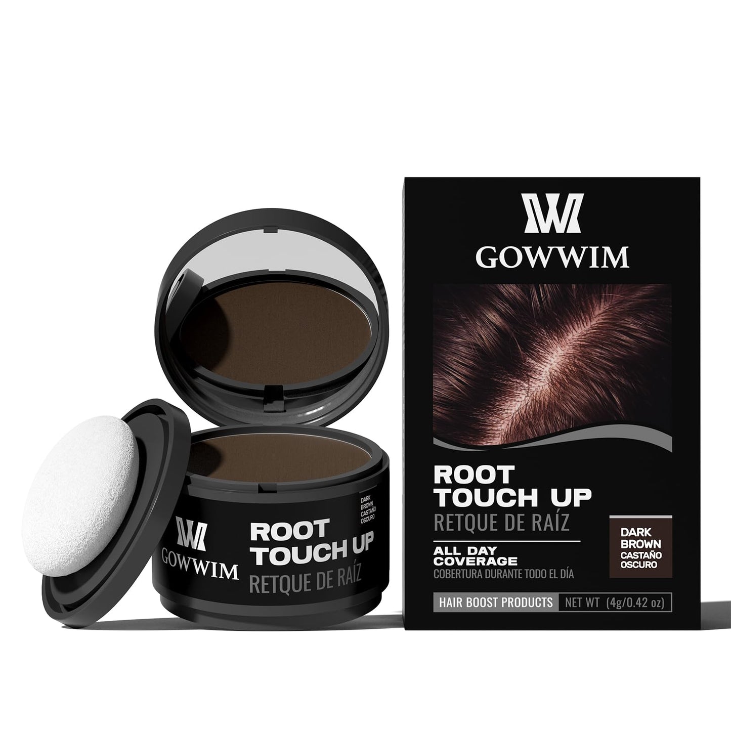 gowwim Hairline Powder(Dark Brown) Hair Root Dye, Instantly Hair Color Shadow Cover Gray Hair Root, Hair Touch-Up, Thin Hair Powder 4 g Beauty & Personal Care gowwim