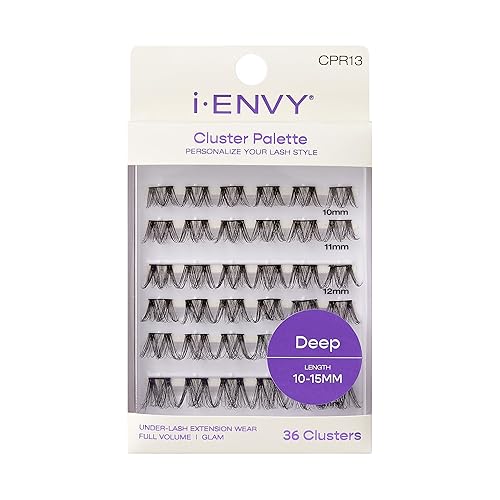 i-ENVY Cluster Palette Lash Refill, DIY Lash Makeup, Clusters False Eyelash, Varied Length, Customizable Under Lash Extension Layering (Deep 10-15MM… Beauty & Personal Care i•ENVY