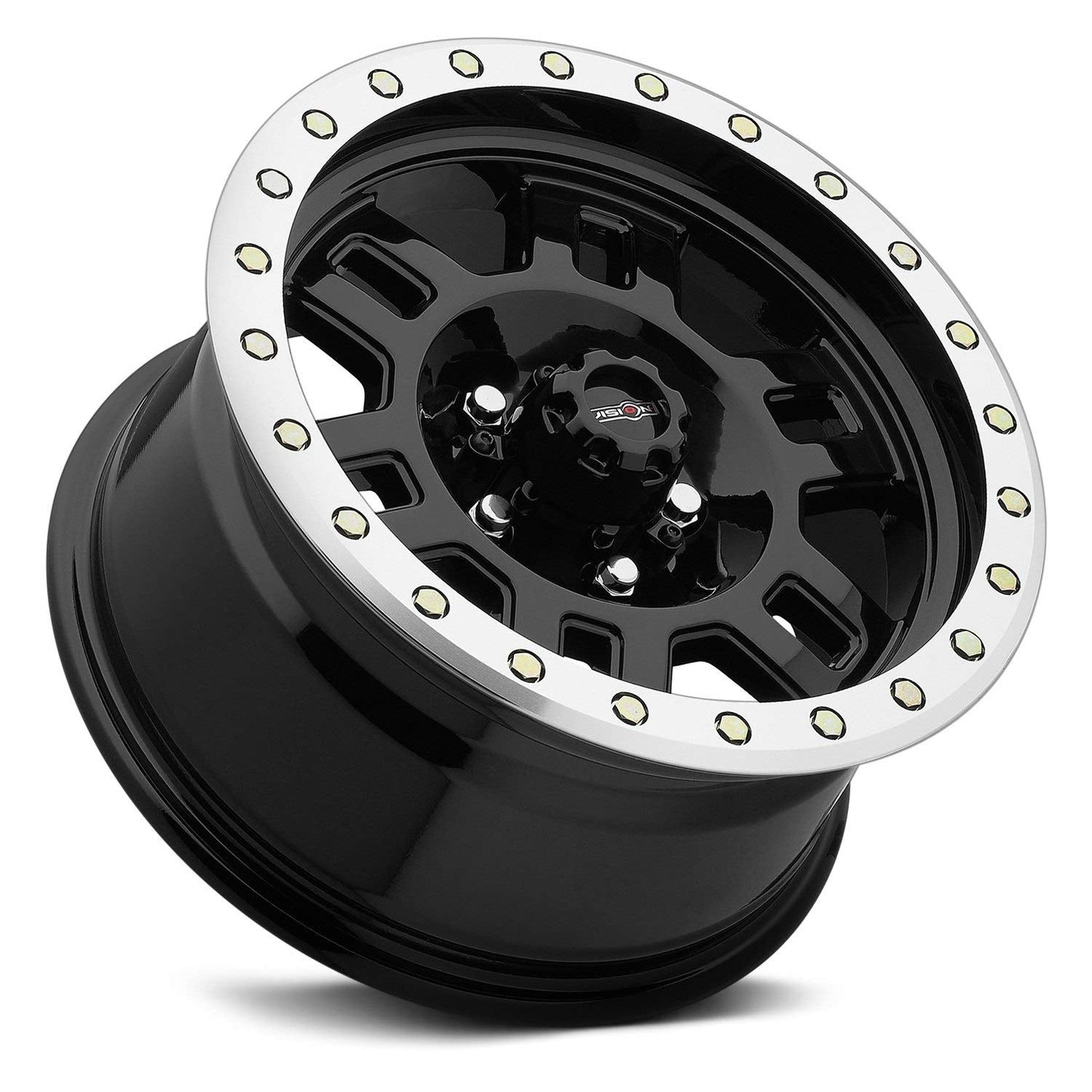 VISION 398 Manx Gloss Black Machined Lip 17X8.5 Beauty & Personal Care Vision