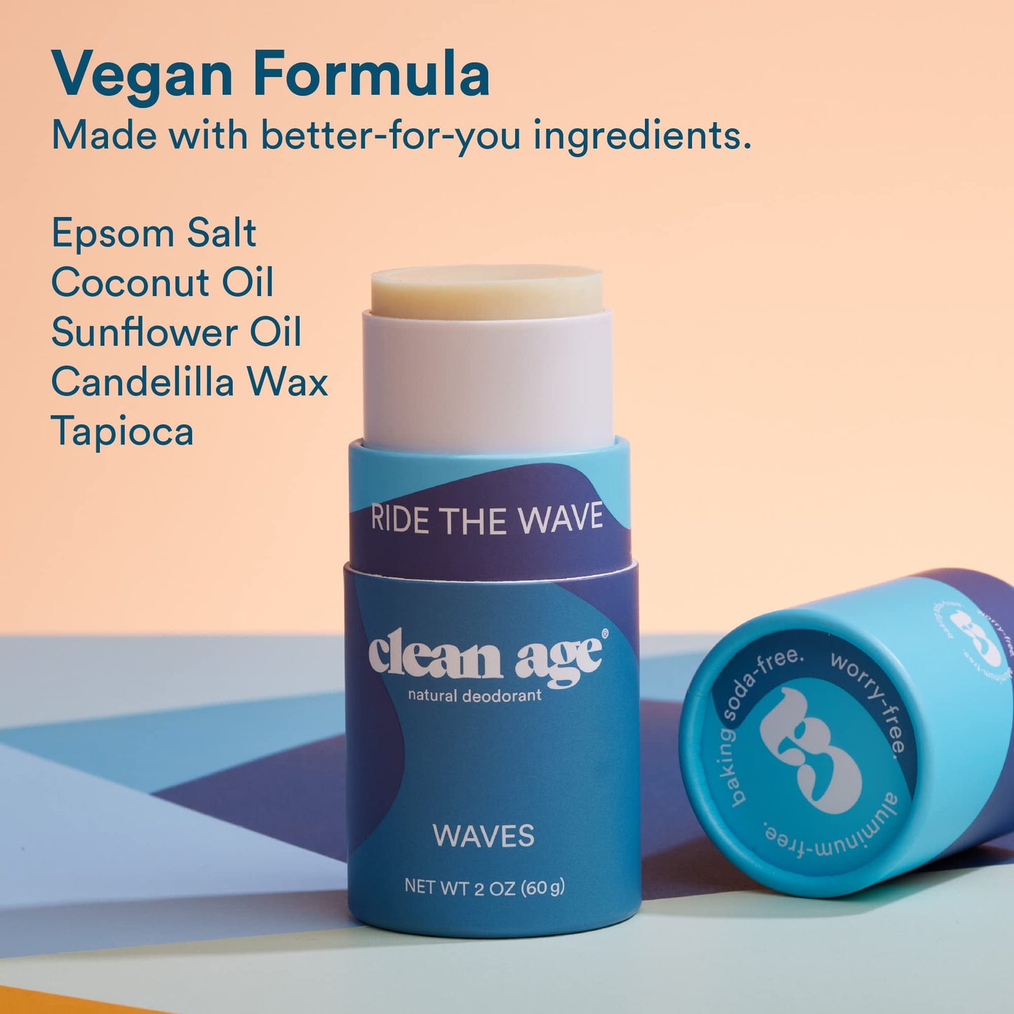Clean Age Waves Natural Deodorant for Teens - Aluminum Free, Baking soda Free Beauty and Personal Care CLEAN AGE