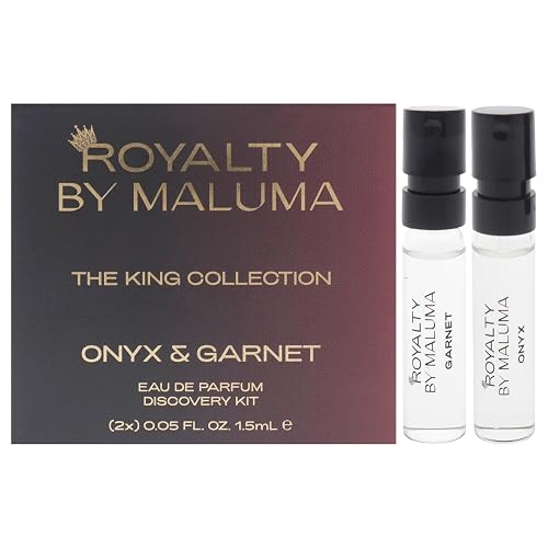Kings by Royalty By Maluma for Men - 2 Pc Mini Gift Set 1.5ml Onyx EDP Spray, 1.5ml Garnet EDP Spray Beauty & Personal Care Royalty By Maluma