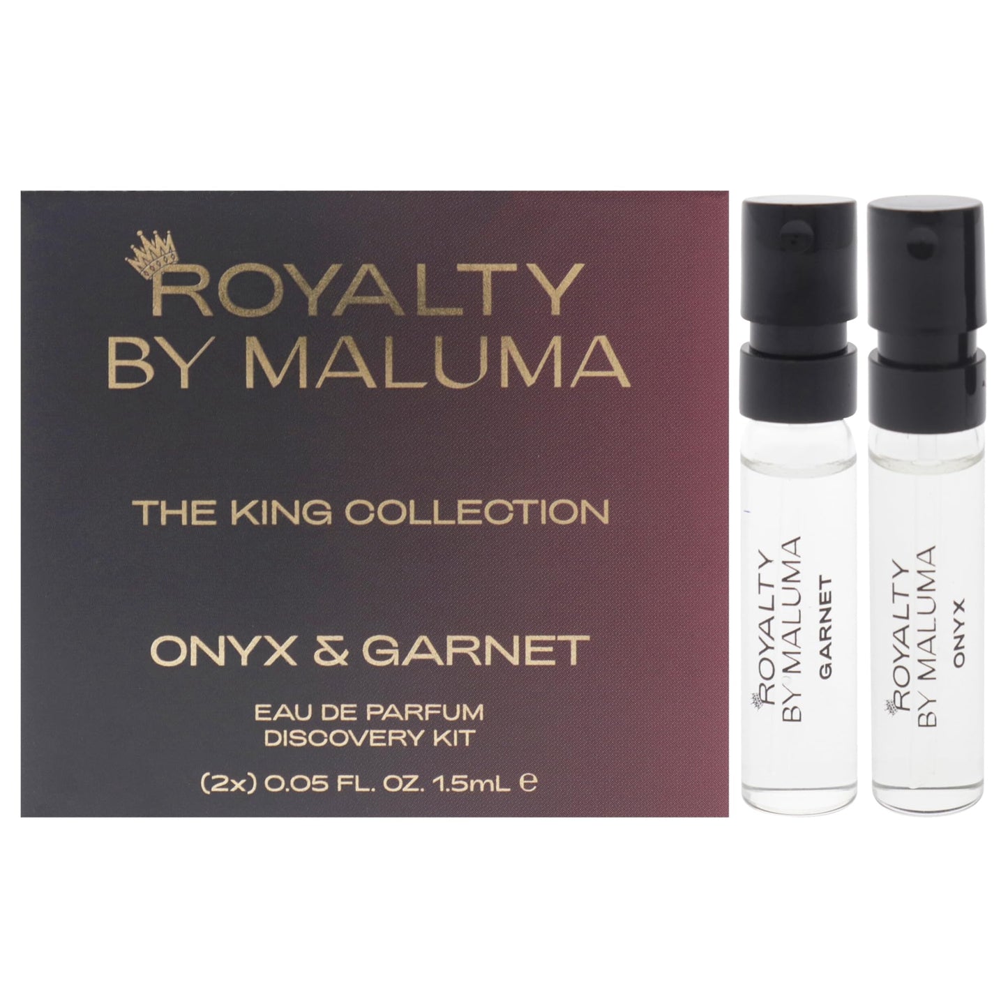 Kings by Royalty By Maluma for Men - 2 Pc Mini Gift Set 1.5ml Onyx EDP Spray, 1.5ml Garnet EDP Spray Beauty & Personal Care Royalty By Maluma