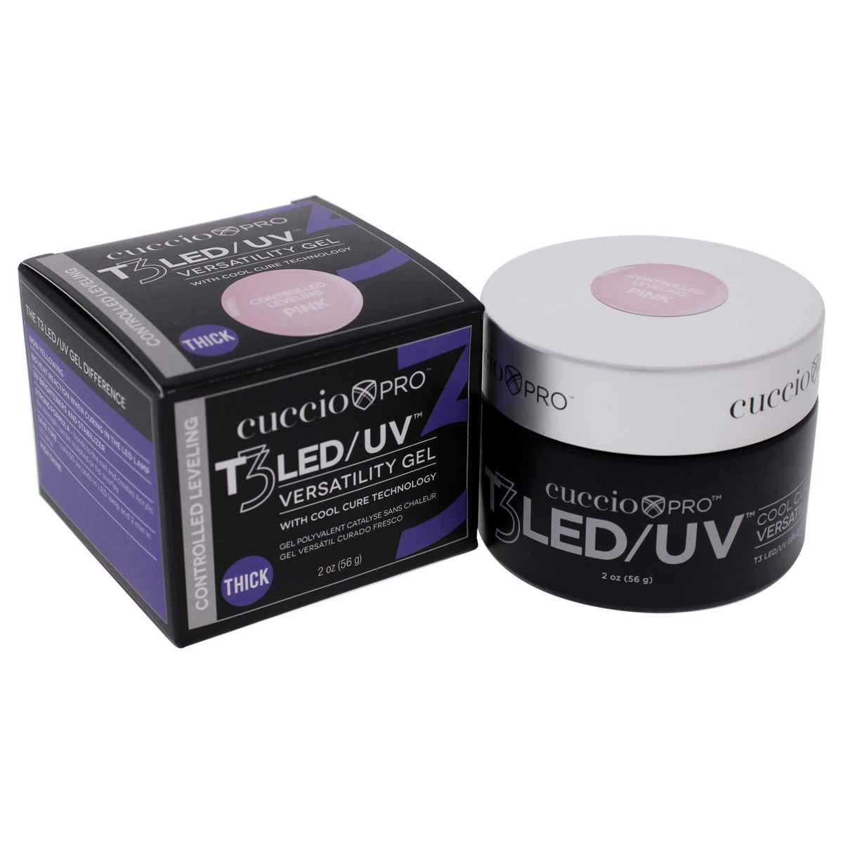 Cuccio Pro T3 LED/UV Cool Cure Versatility Gel - Controlled Levelling - Incredibly Flexible - Strong Adhesion - Thick Viscosity - Fast Application Beauty & Personal Care Cuccio