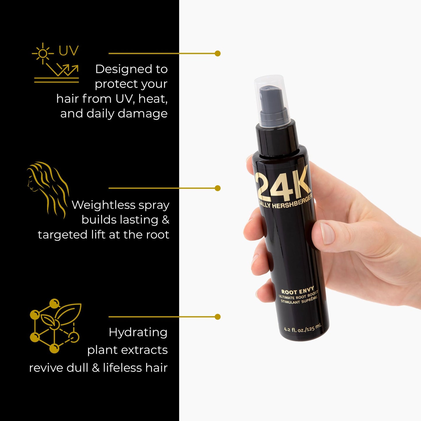 Sally Hershberger Root Envy Ultimate Root Boost - Volumizing, Heat-Protecting Spray for Medium to Fine Hair with 24K Gold Elixir Formula - 125 ml Beauty & Personal Care SALLY HERSHBERGER