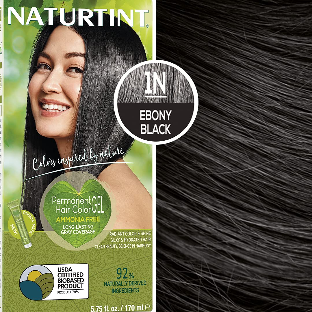 Naturtint Permanent Hair Color 1N Ebony Black - 5.4 fl oz Beauty & Personal Care Naturtint