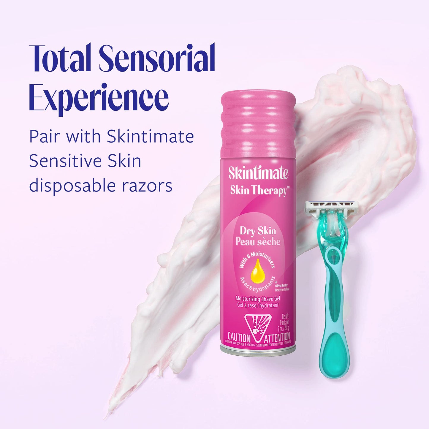 Skintimate Skin Therapy Dry Skin Shave Gel for Women, 6 Pack - Skintimate Shaving Cream for Women, Womens Shaving Cream, Shaving Foam, Womens Shave Beauty and Personal Care Skintimate