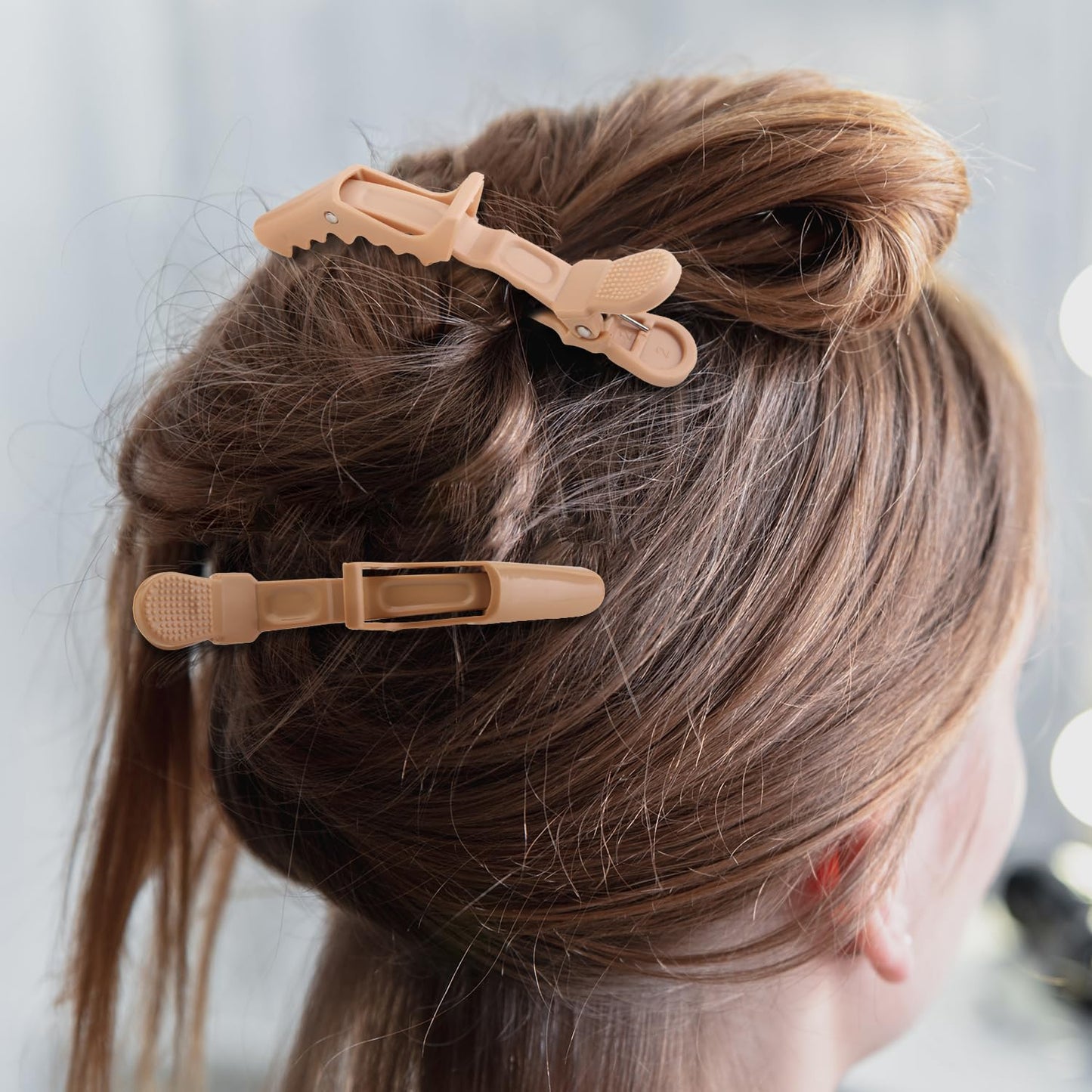 HH&LL Professional Alligator Hair Clips, 10 Pack Large Styling Sectioning Clips in Neutral Earth Tones, Non-Slip Double-Hinged Design Barber Clips Beauty and Personal Care HH&LL