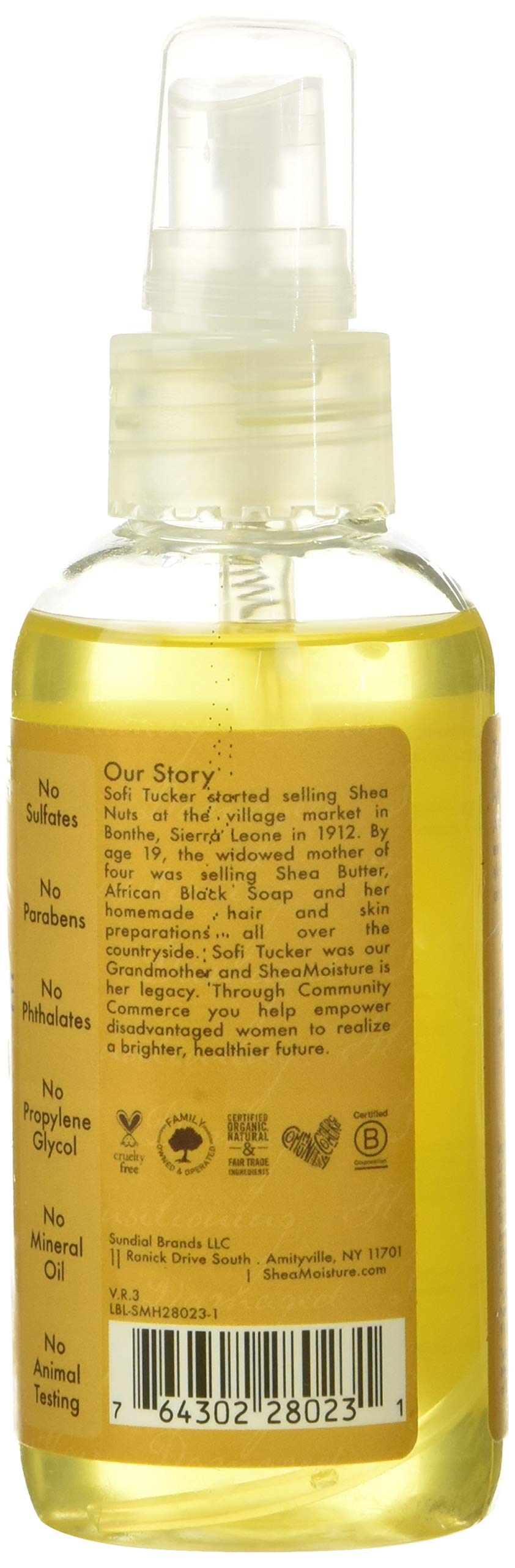SheaMoisture Hair Styling Agent, Raw Shea Butter Reconstructive Finishing Elixir Hair Oil for Dry Hair, 4 oz Beauty & Personal Care SheaMoisture