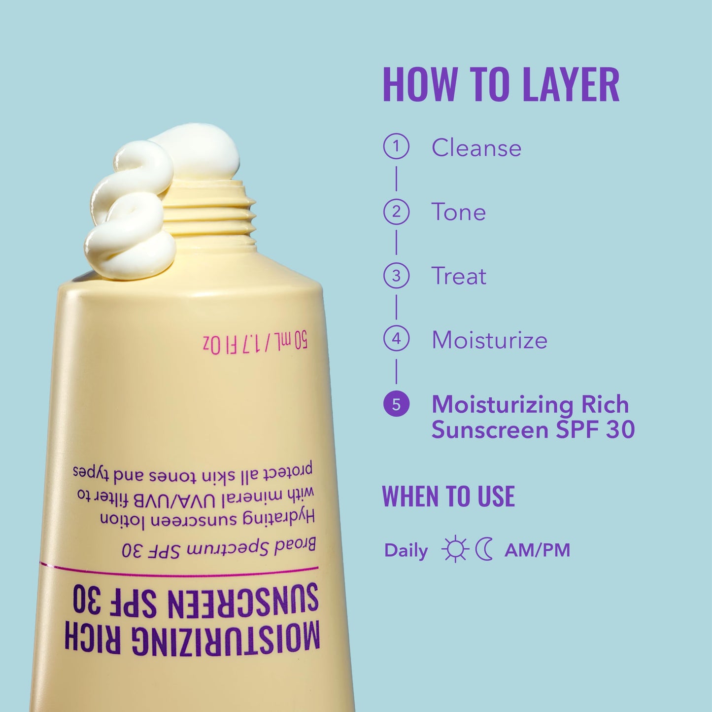 Good Molecules Moisturizing Rich Sunscreen SPF 30 - Mineral Zinc Oxide Face Sunscreen - Hydrating, Fragrance-Free, No White Cast | Broad Spectrum Beauty and Personal Care Good Molecules