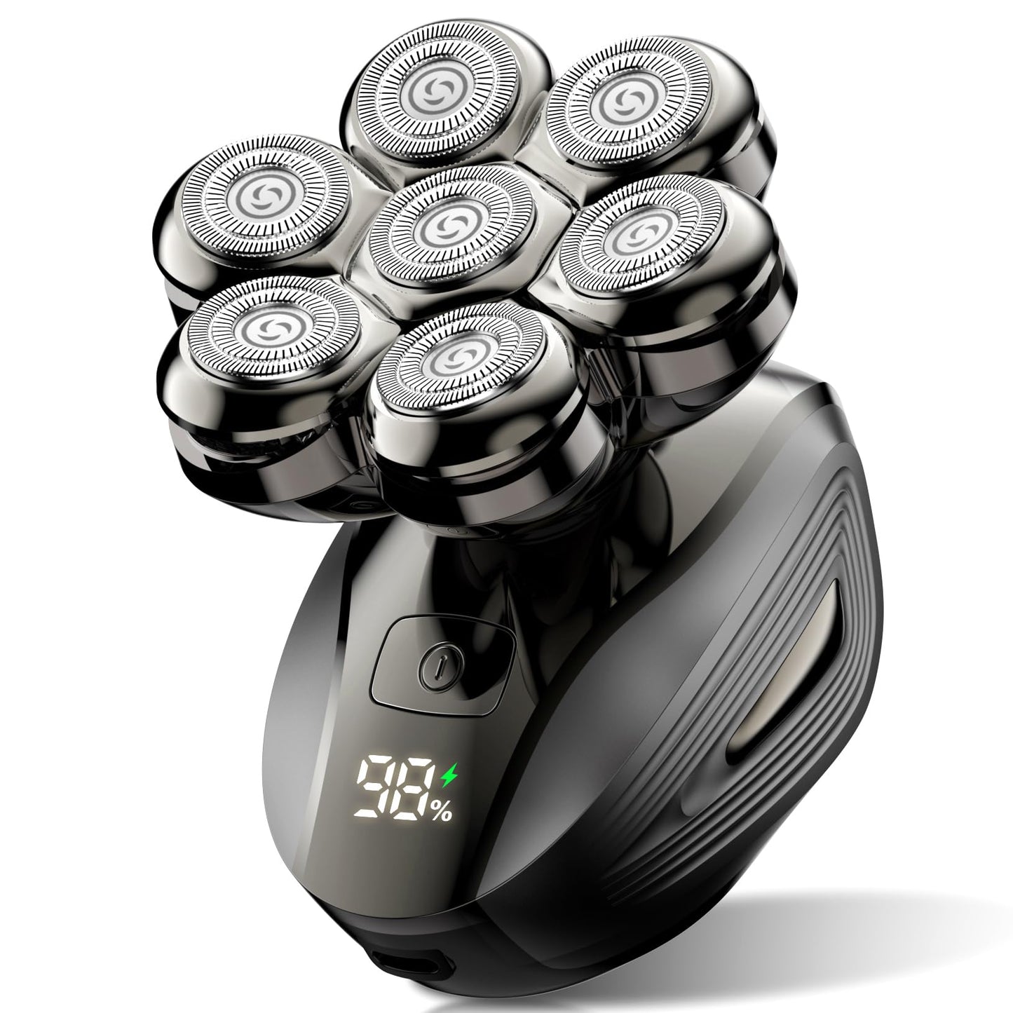 Head Shavers for Bald Men: 7D Floating Electric Razor with Magnetic Removable Head, IPX7 Waterproof Shaver, LED Display & Type-C Fast Charging (Taupe) Beauty and Personal Care Cyruzi