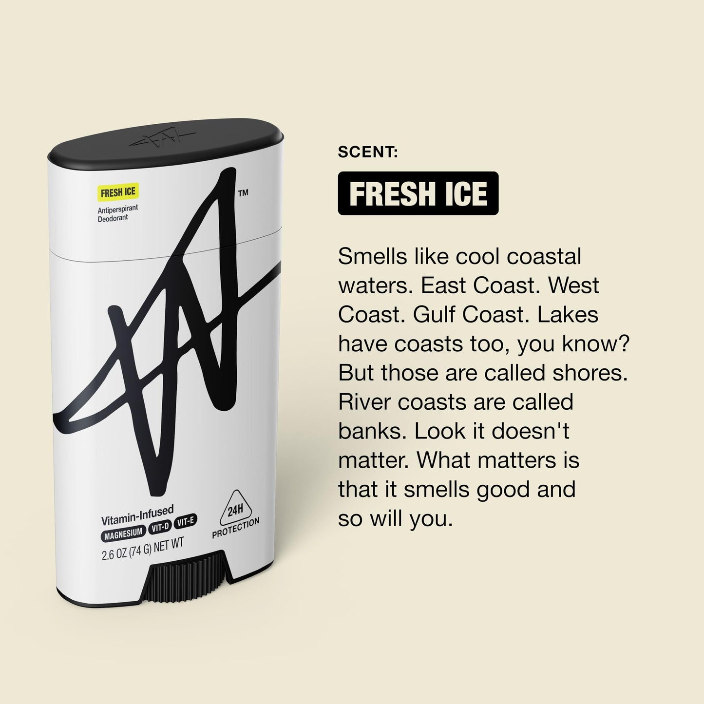 W By Jake Paul Old Formula Men's Antiperspirant, Odor Blocking, Vitamin-Infused Deodorant for Men, 24-Hour Sweat Protection, Fresh Ice Scent, 2.6 oz Beauty and Personal Care W