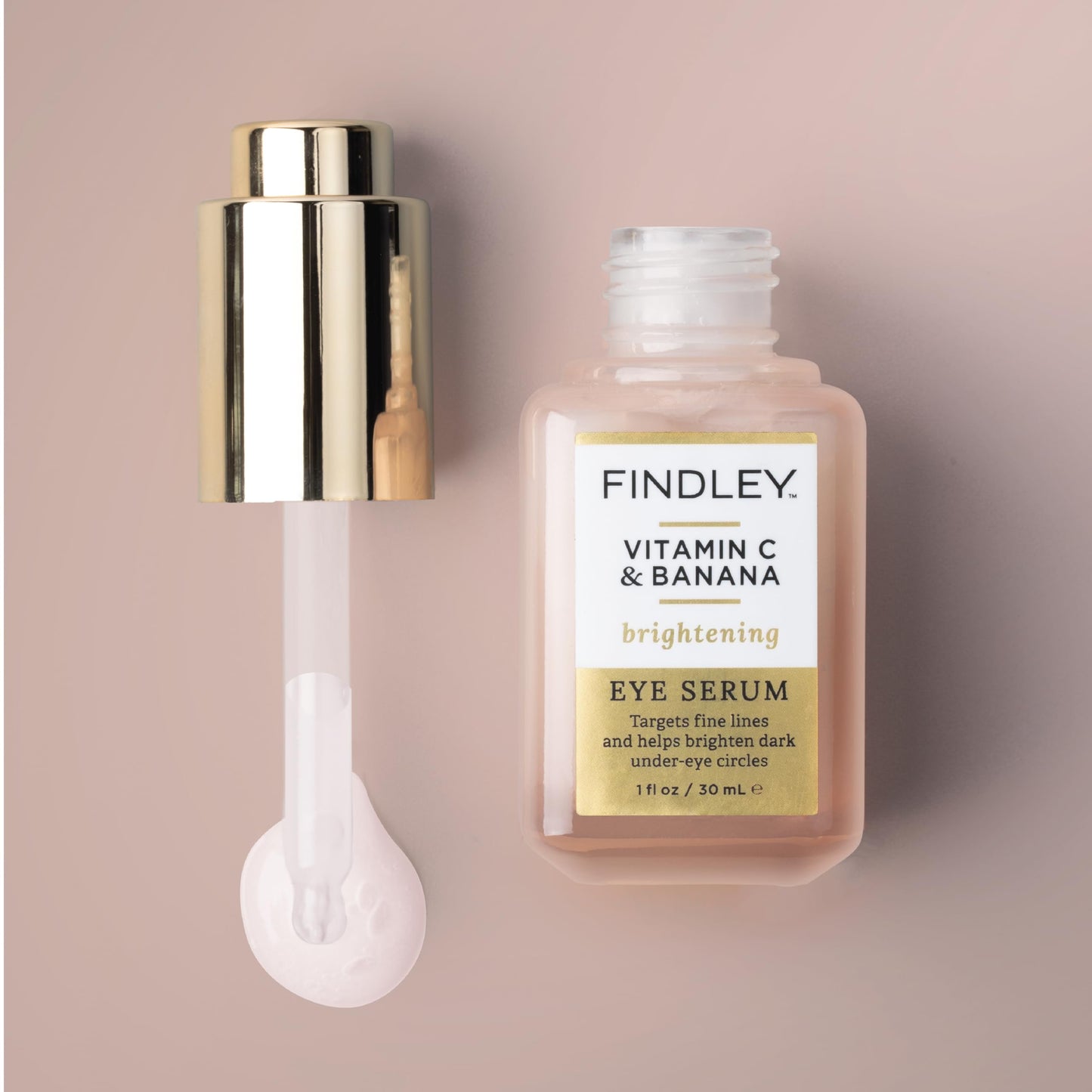 Findley Vitamin C & Banana Brightening Eye Serum - Targets Fine Lines & Dark Circles, Hydrating & Nourishing Formula, Anti-Aging (1 Fl Oz) Beauty & Personal Care Findley