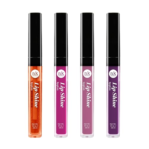 NICKA K NEW YORK Lip Shine, Cosmetics, vibrant colors, bright colors, shining lips, lip shine, long lasting, Multi Pack Colors (AMZ276) Beauty & Personal Care NICKA K NEW YORK
