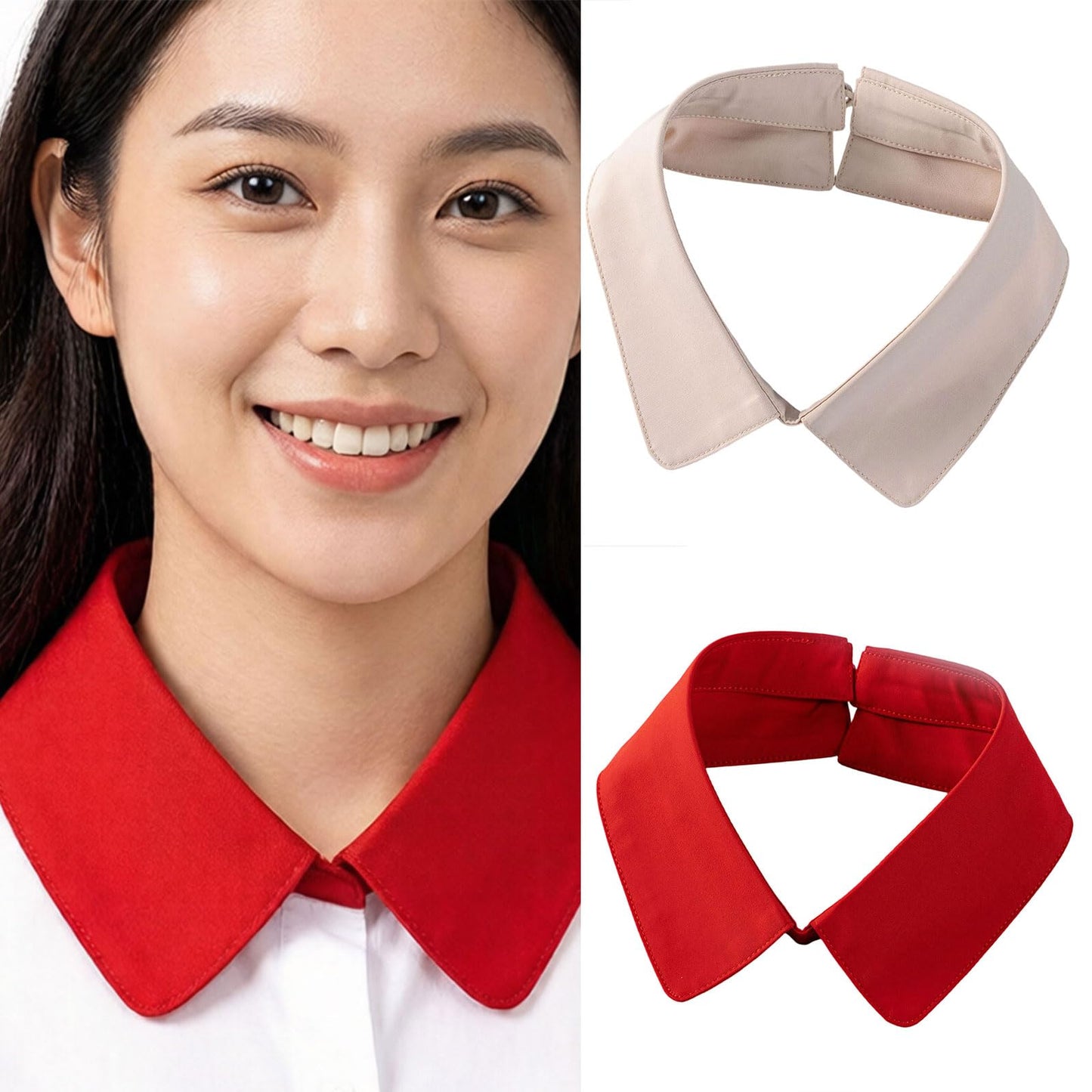 MINGLEA Detachable Collar For Shirt With Button Closure Comfortable Breathable Fabric False Collar For Men And Women Beauty and Personal Care MINGLEA