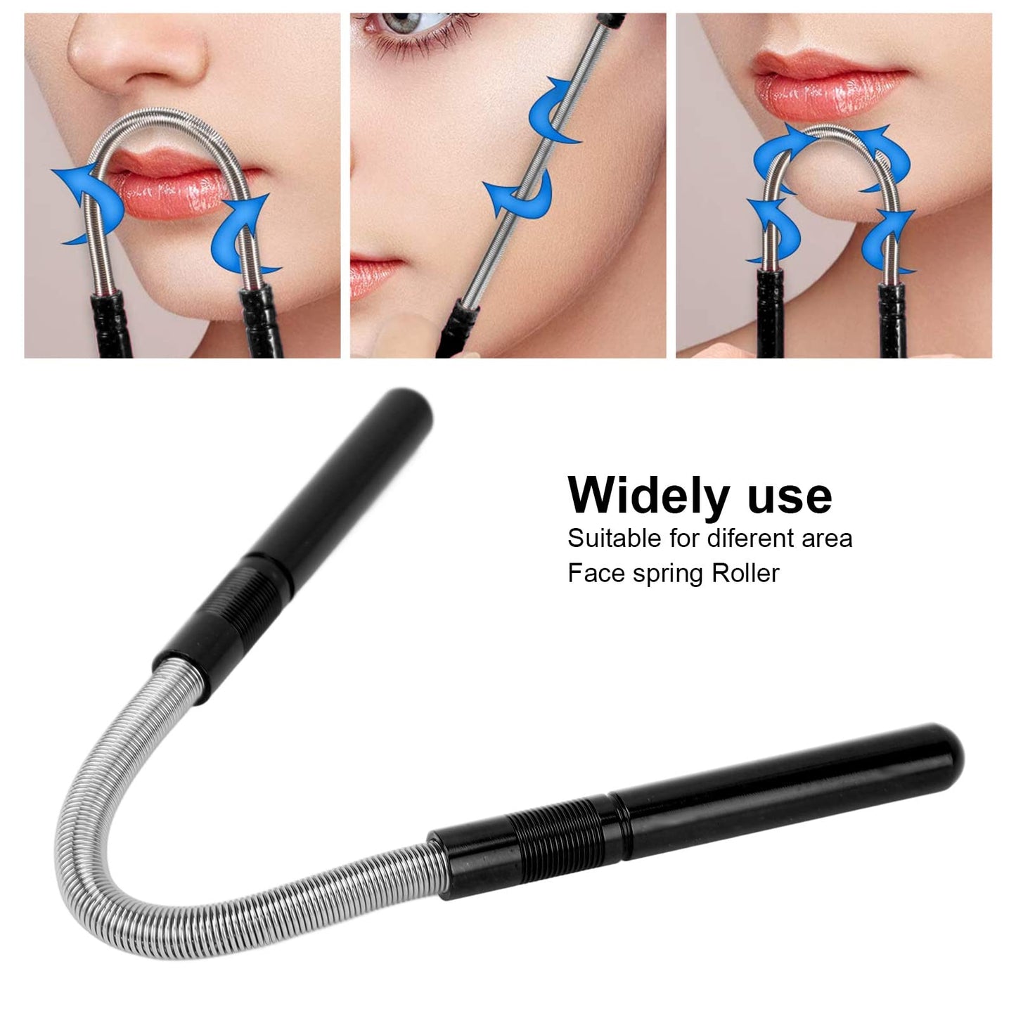Stainless Steel Hair Remover, 3 Colors, Hair Makeup Threading Tool for Face Upper Lip Chin Cheeks(Black) Beauty and Personal Care Sonew