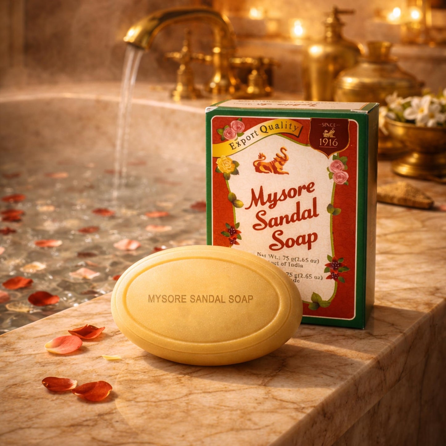 Mysore Sandal Soap 75g (Pack of 4) Beauty & Personal Care Mysore Sandal