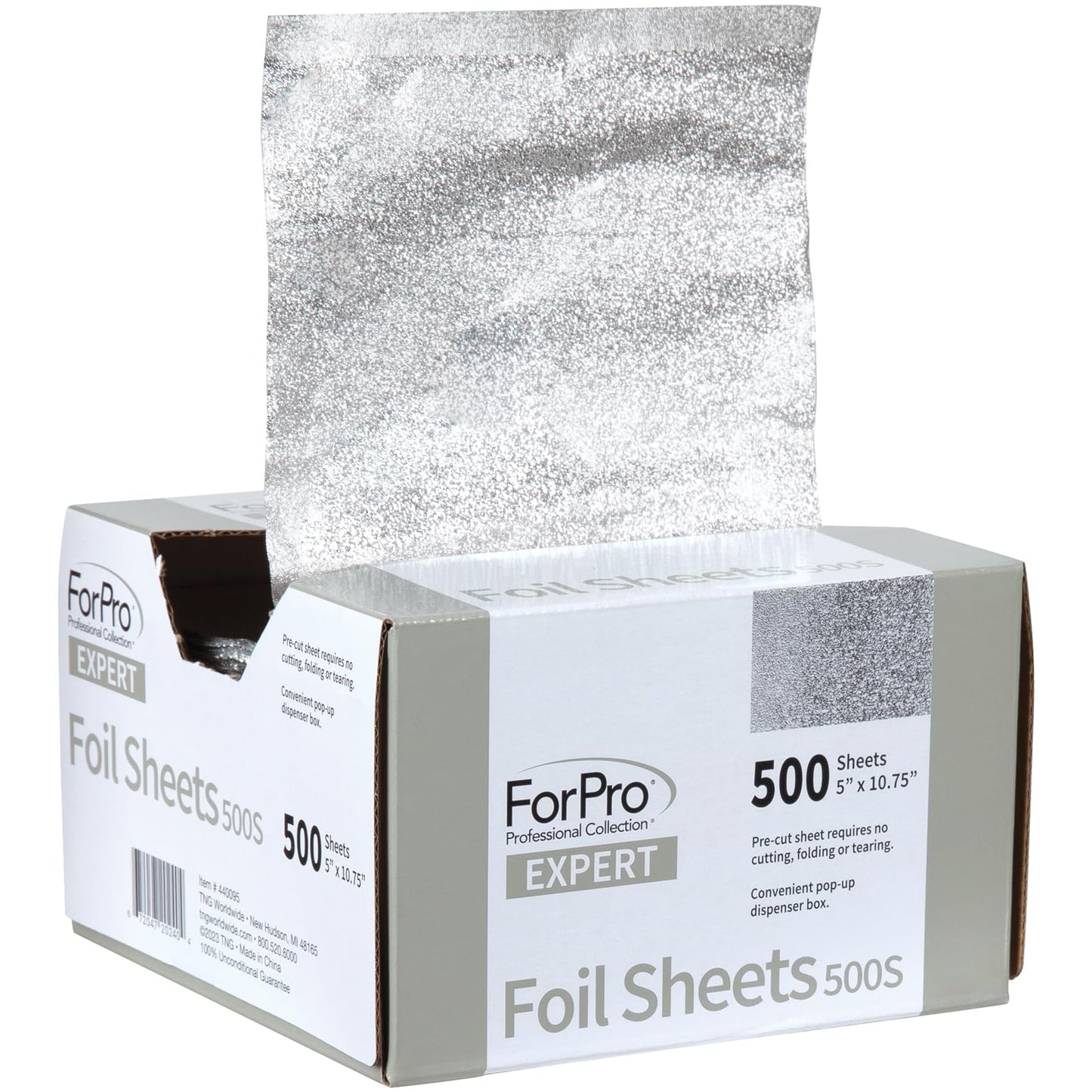ForPro Professional Collection Expert Embossed Foil Sheets 500S, Aluminum Foil, Pop-Up Foil Dispenser, Hair Foils for Color Application Beauty & Personal Care ForPro Professional Collection