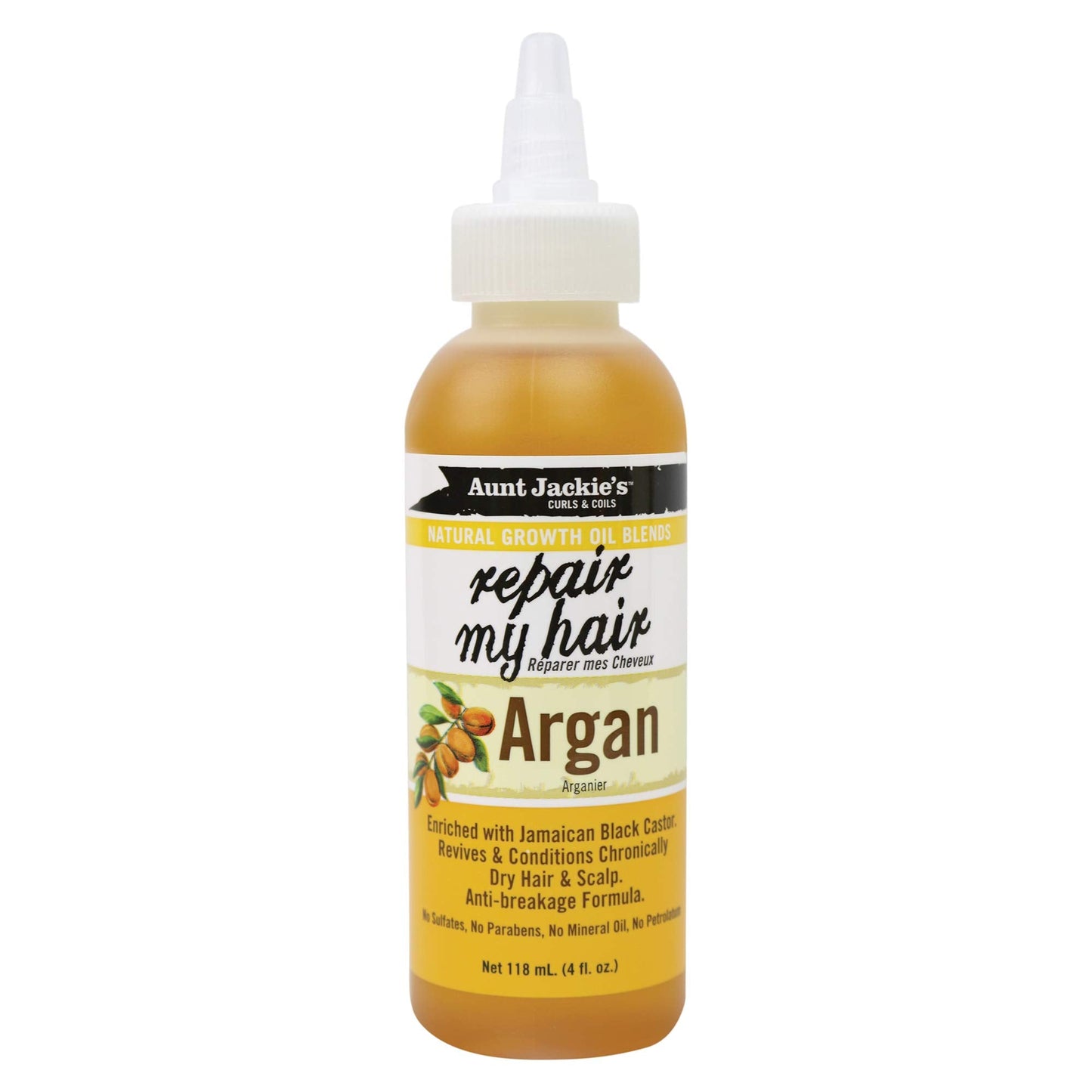 Aunt Jackie's Natural Growth Oil Blends Repair My Hair - Argan, Revives and Conditions Chronically Dry Hair and Scalp, Anti-Breakage Formula, 4 oz Beauty & Personal Care Aunt Jackie's