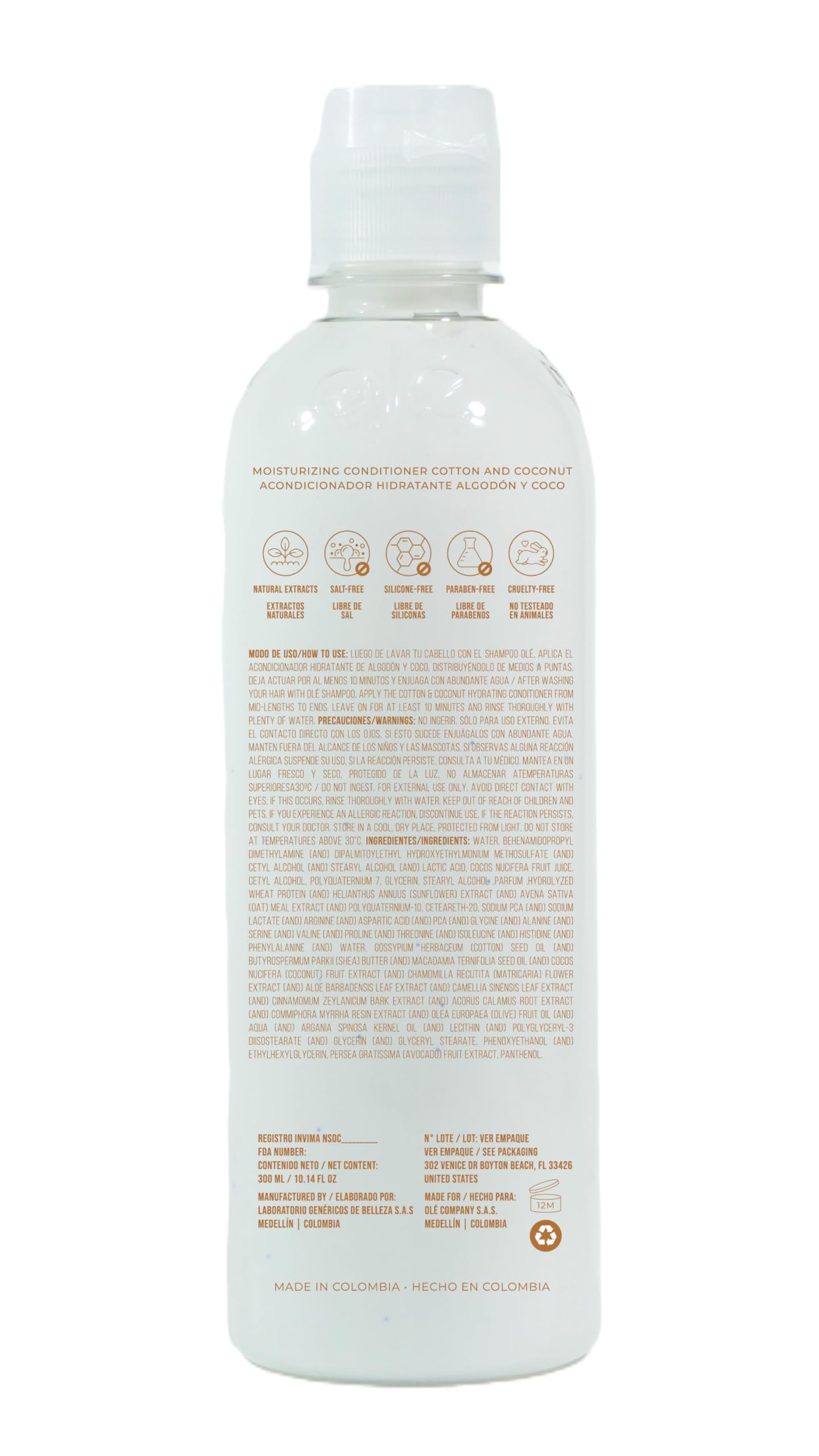 OLÉ Dry Hair 5 Piece Pack - Coconut pulp pre-shampoo + Coconut, Cinnamon & Honey Shampoo + Cotton Conditioner + Detangling Thermo protector + Frizz Beauty & Personal Care OLÉ