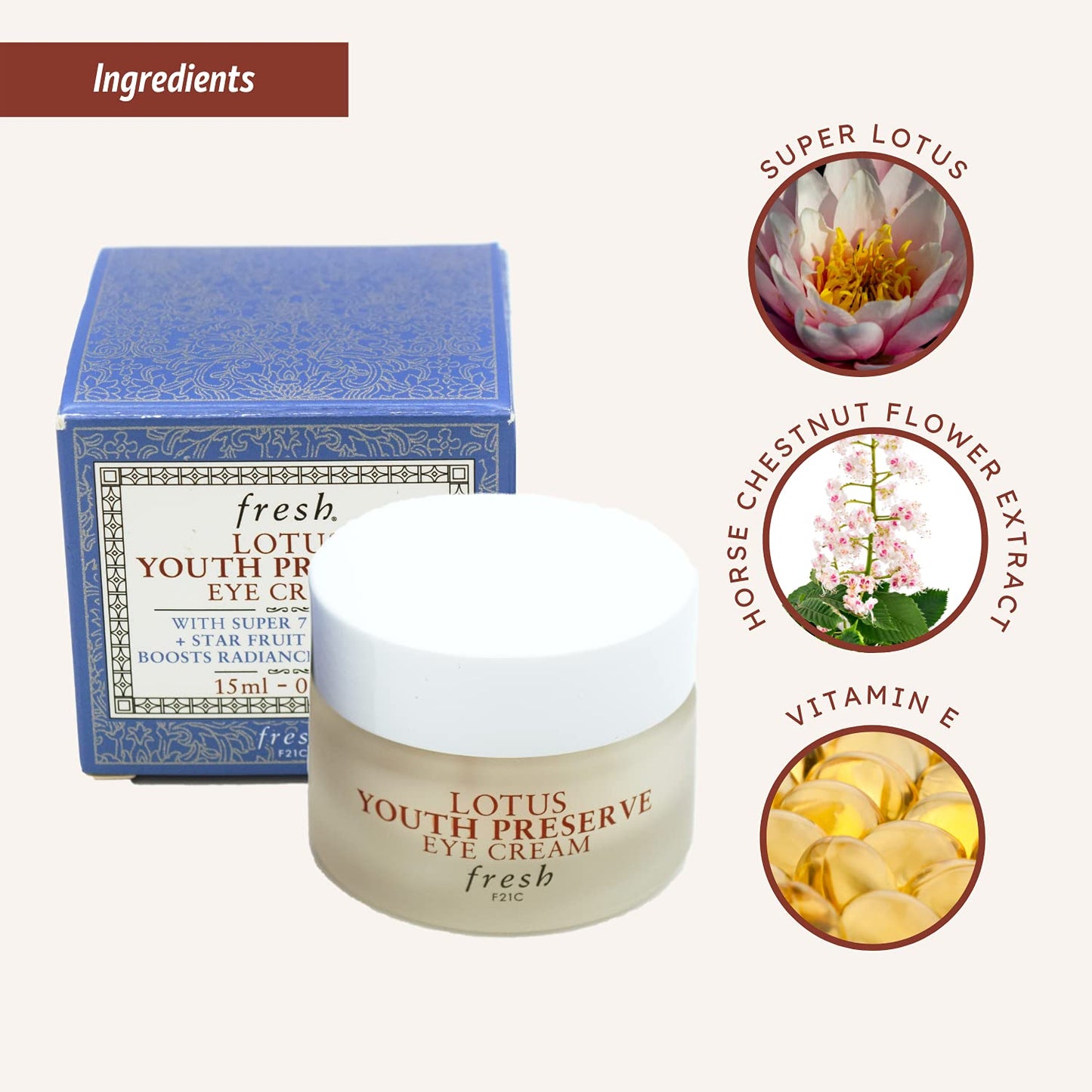 Fresh Fresh lotus youth preserve eye cream, 0.5oz, 0.5 Ounce Beauty & Personal Care Fresh