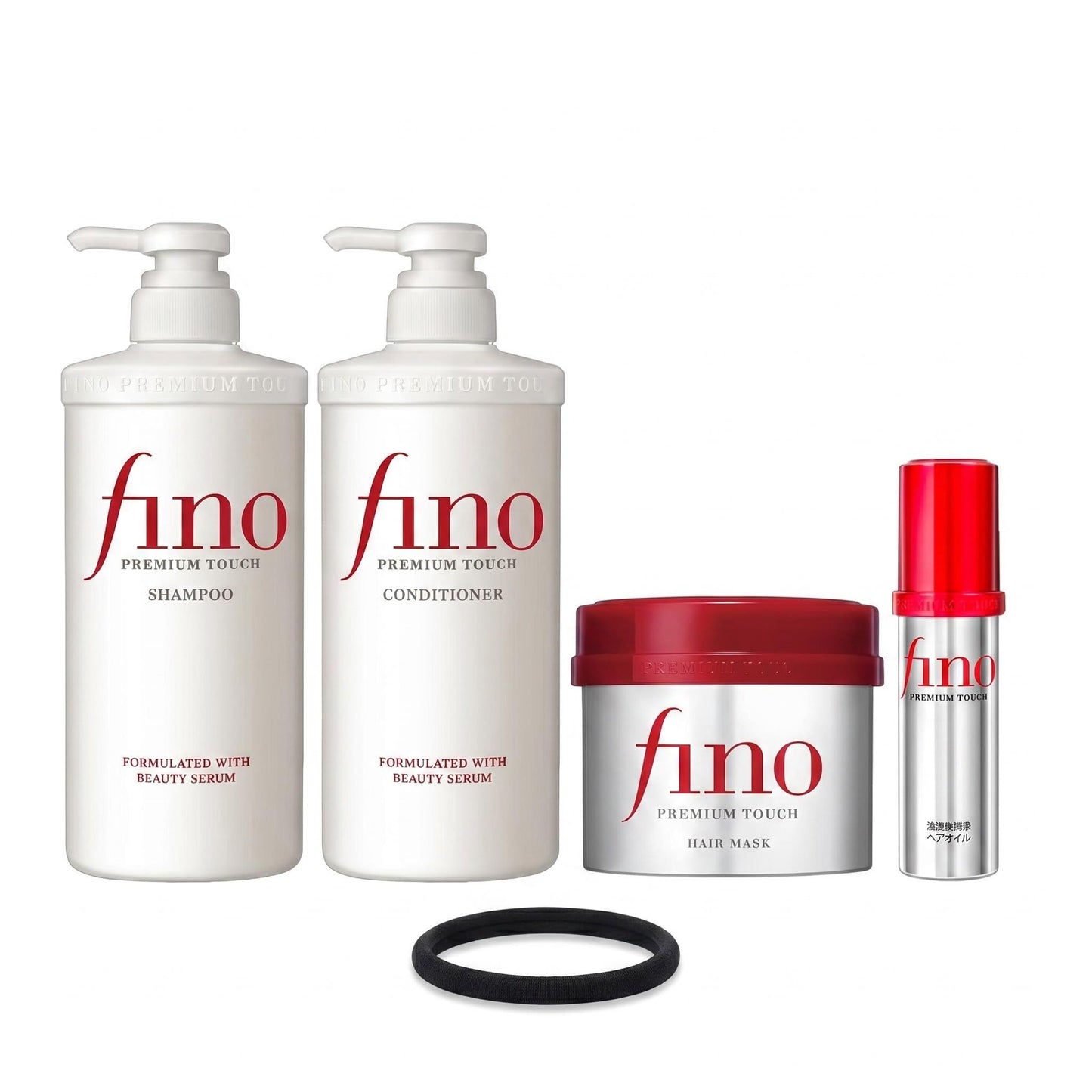 TJ SIGNATURE Fino Premium Touch Complete Hair Spa Set - Shampoo (550ml), Conditioner (550ml), Mask (230g) & Hair Oil (70ml) 5-Piece J-Beauty System Beauty & Personal Care TJ SIGNATURE