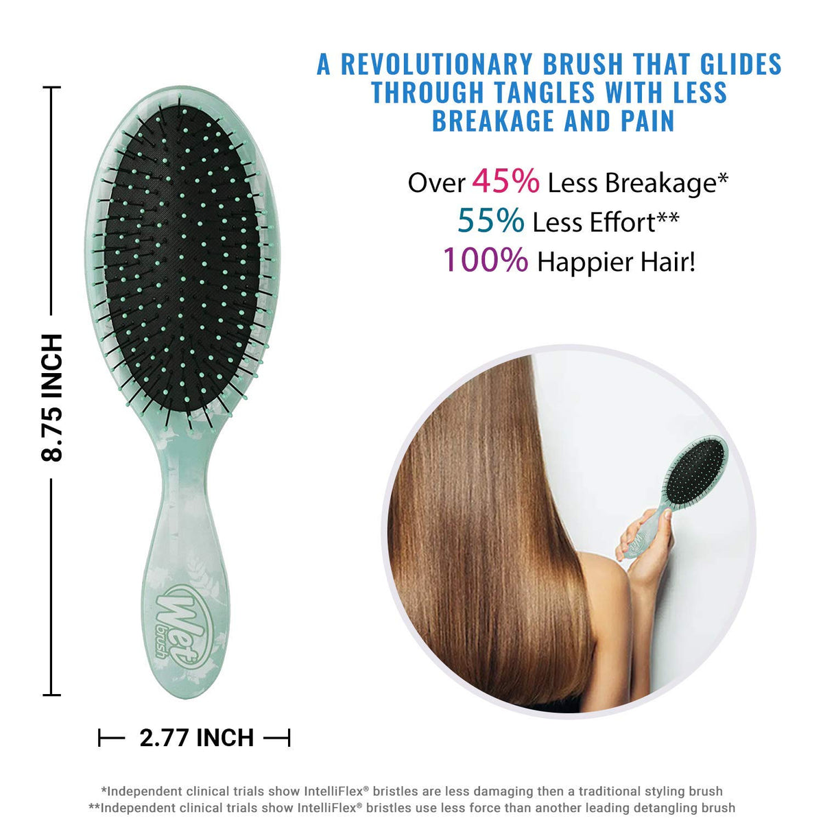 Wet Brush Original Princess Guiding Spirit Detangling Brush - Disney's Frozen 2, Sisters - All Hair Types - Ultra-Soft IntelliFlex Bristles Glide