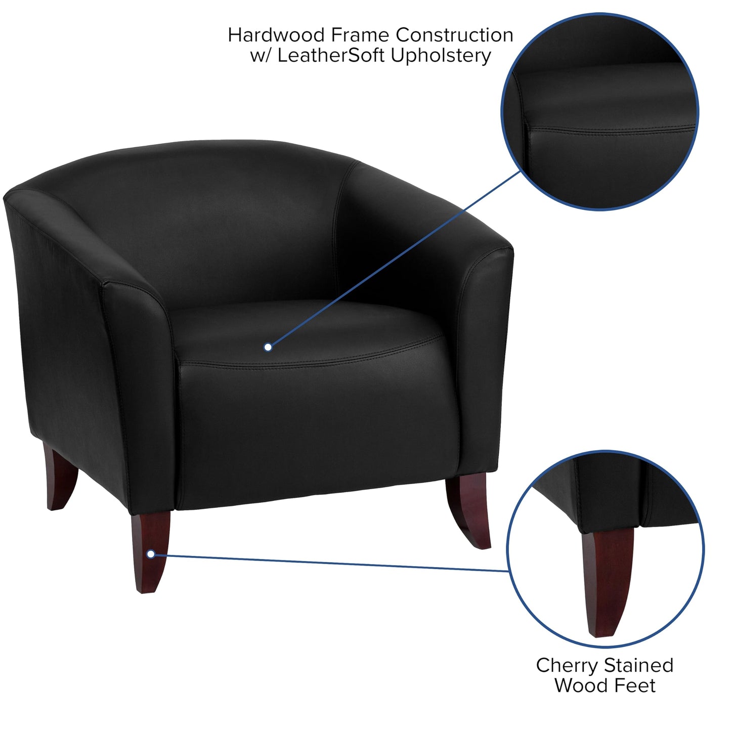 Flash Furniture HERCULES Imperial Series Black LeatherSoft Chair Beauty and Personal Care Flash Furniture