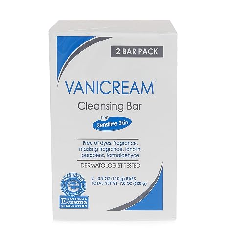 Vanicream, Cleansing Bar Fragrance Gluten and Sulfate Free For Sensitive Skin Gently Cleanses and Moisturizes 3.9 Pack of 2, 7.8 Ounce Beauty & Personal Care Vanicream