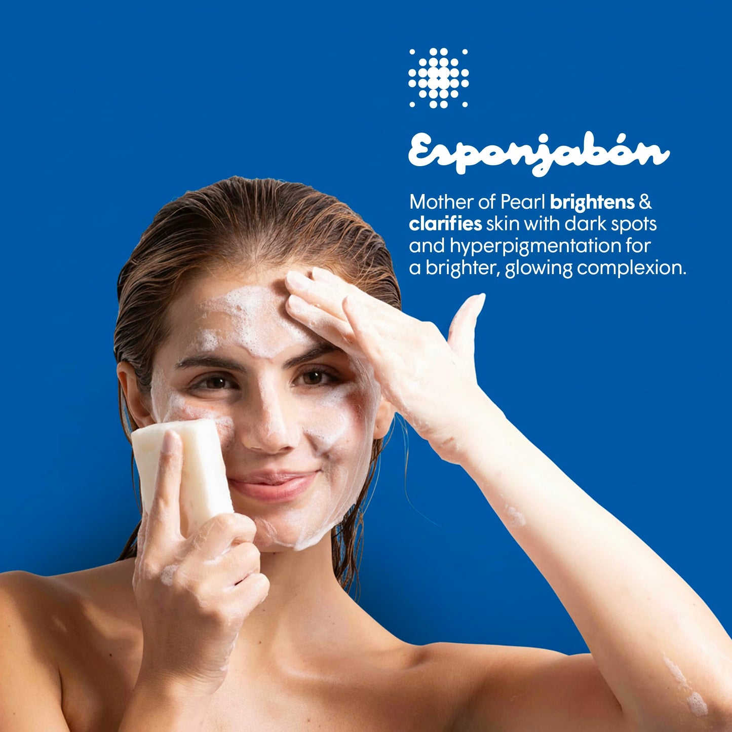 EsponJabon Mother of Pearl, Lightening Effect, Sponge Inside, Soap Outside, Multifunctional Beauty & Personal Care T.TAIO