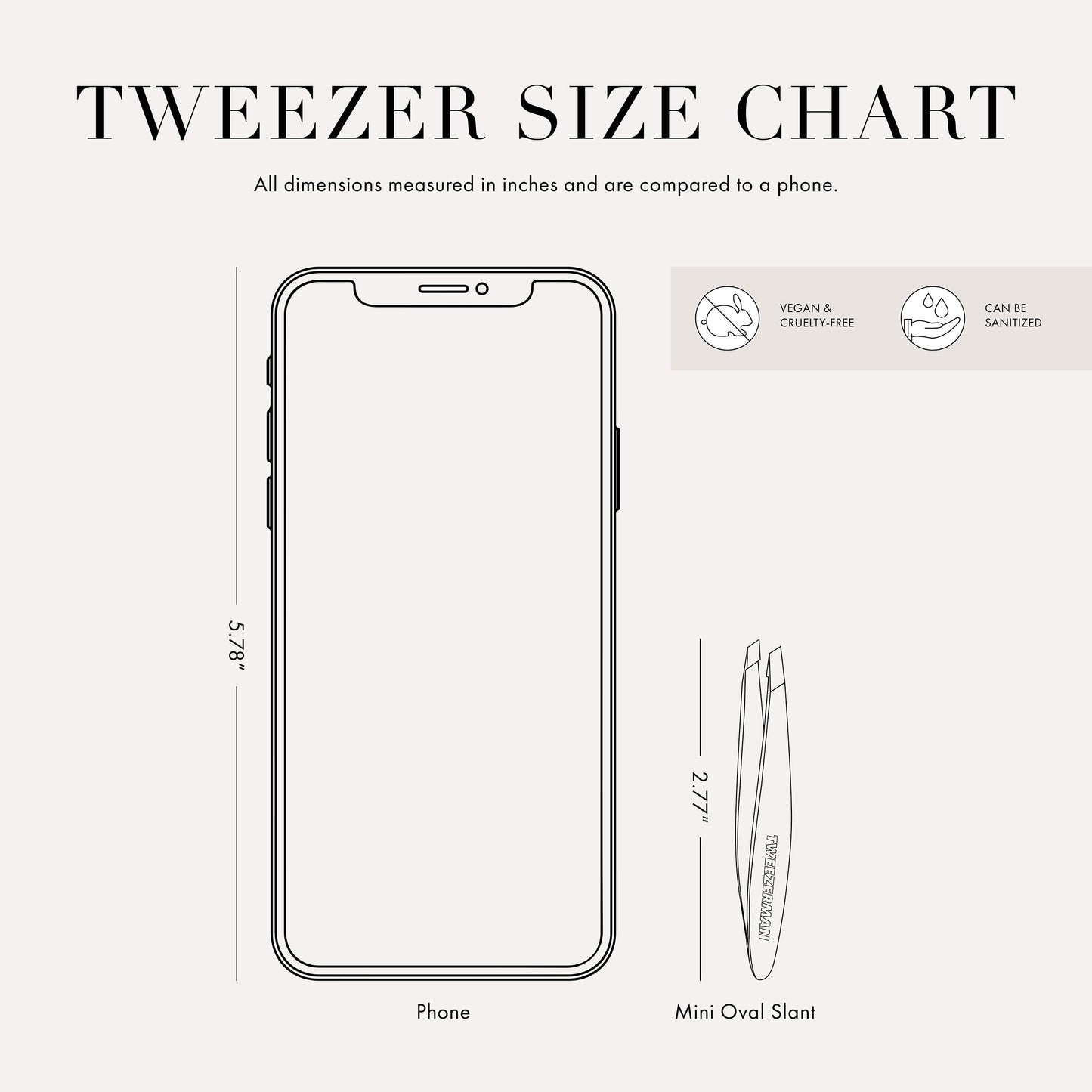 Tweezerman Mini Slant Tweezer - Lisbon Sea Beauty and Personal Care Tweezerman