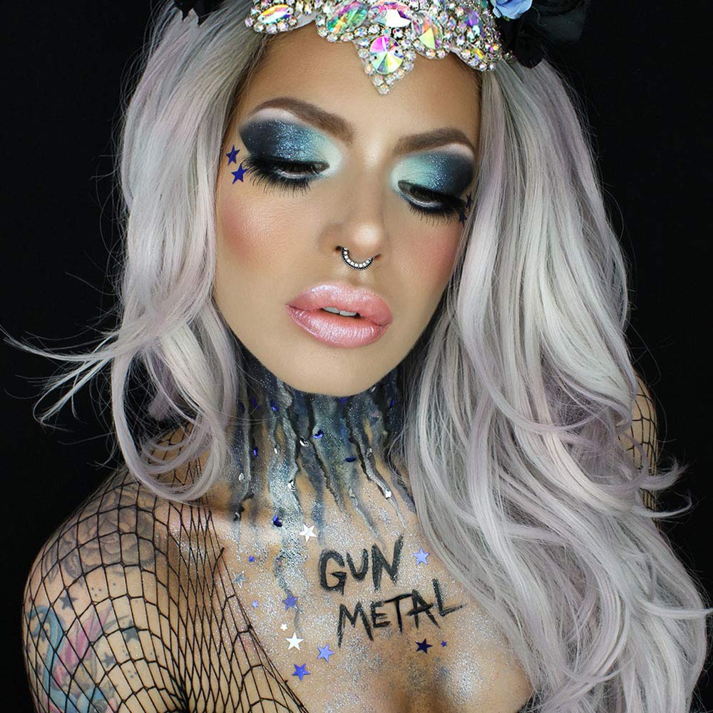 Mehron Makeup Paradise Glitter FX | Professional Cosmetic for Makeup & Art | Vibrant & Shimmering Loose Glitter .25 oz (7 g) (Gunmetal) Beauty & Personal Care Mehron