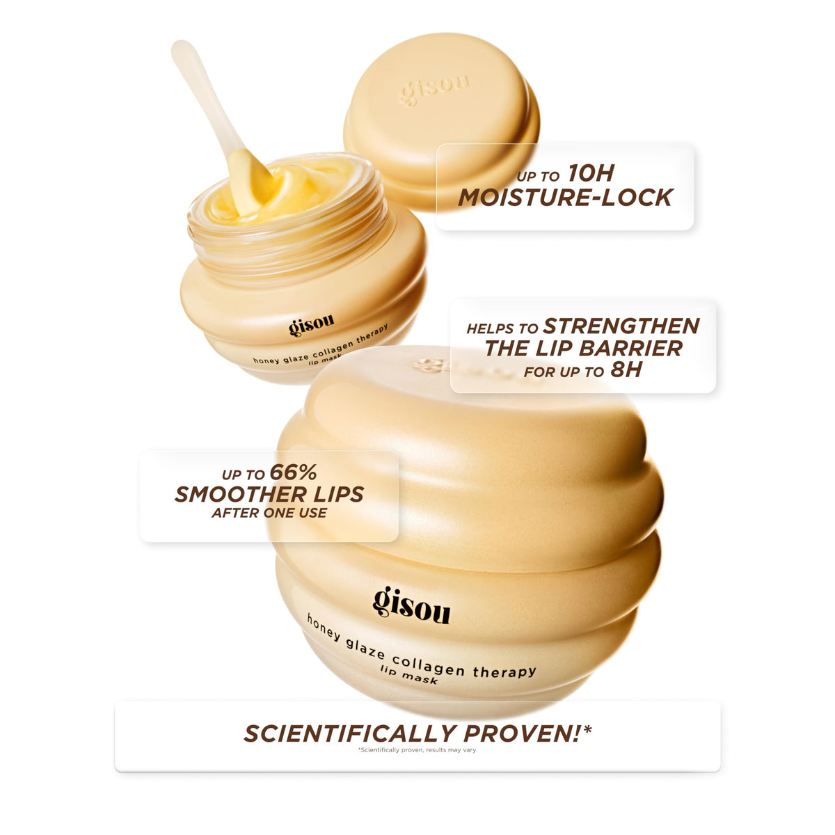 Gisou Honey Glaze Collagen Therapy Lip Mask - Intense Hydration, Visible Repair & Glazed Shine with Mirsalehi Honey, Collagen Active & Hyaluronic Acid Beauty and Personal Care Gisou