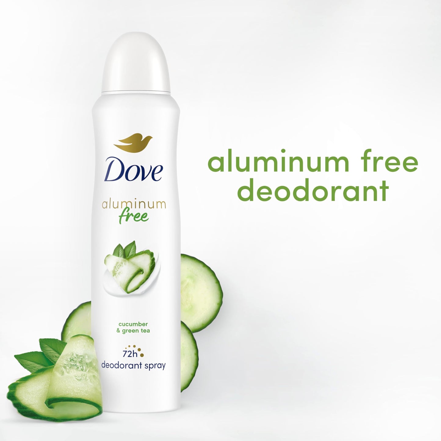 Dove Aluminum Free Deodorant Spray for Women 3 Count Cucumber & Green Tea 72 hour odor protection 4 oz Beauty and Personal Care Dove