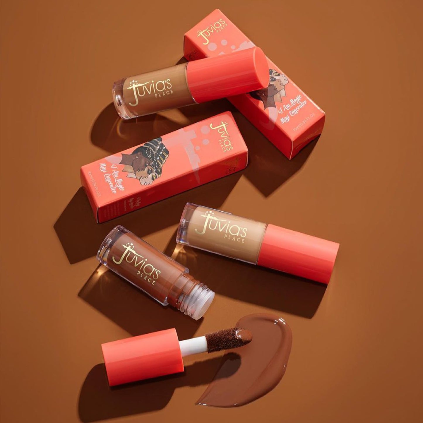 Juvia's Place I Am Magic Liquid Concealer - J2 Deepest Dark with Warm Neutral Undertone / 0.34 fl oz, Full Coverage, Hydrating, Waterproof Makeup Beauty & Personal Care Juvia's Place