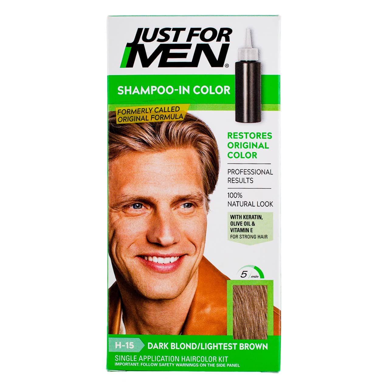 Just For Men Original Formula Hair Color, Dark Blond/Lightest Brown H-15 Beauty & Personal Care Just for Men