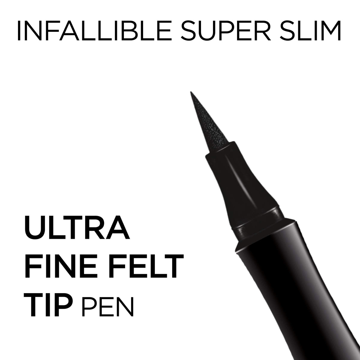 L'Oreal Paris Makeup Infallible Super Slim Long-Lasting Liquid Eyeliner, Ultra-Fine Felt Tip, Quick Drying Formula, Glides on Smoothly, Grey, 0.03 fl